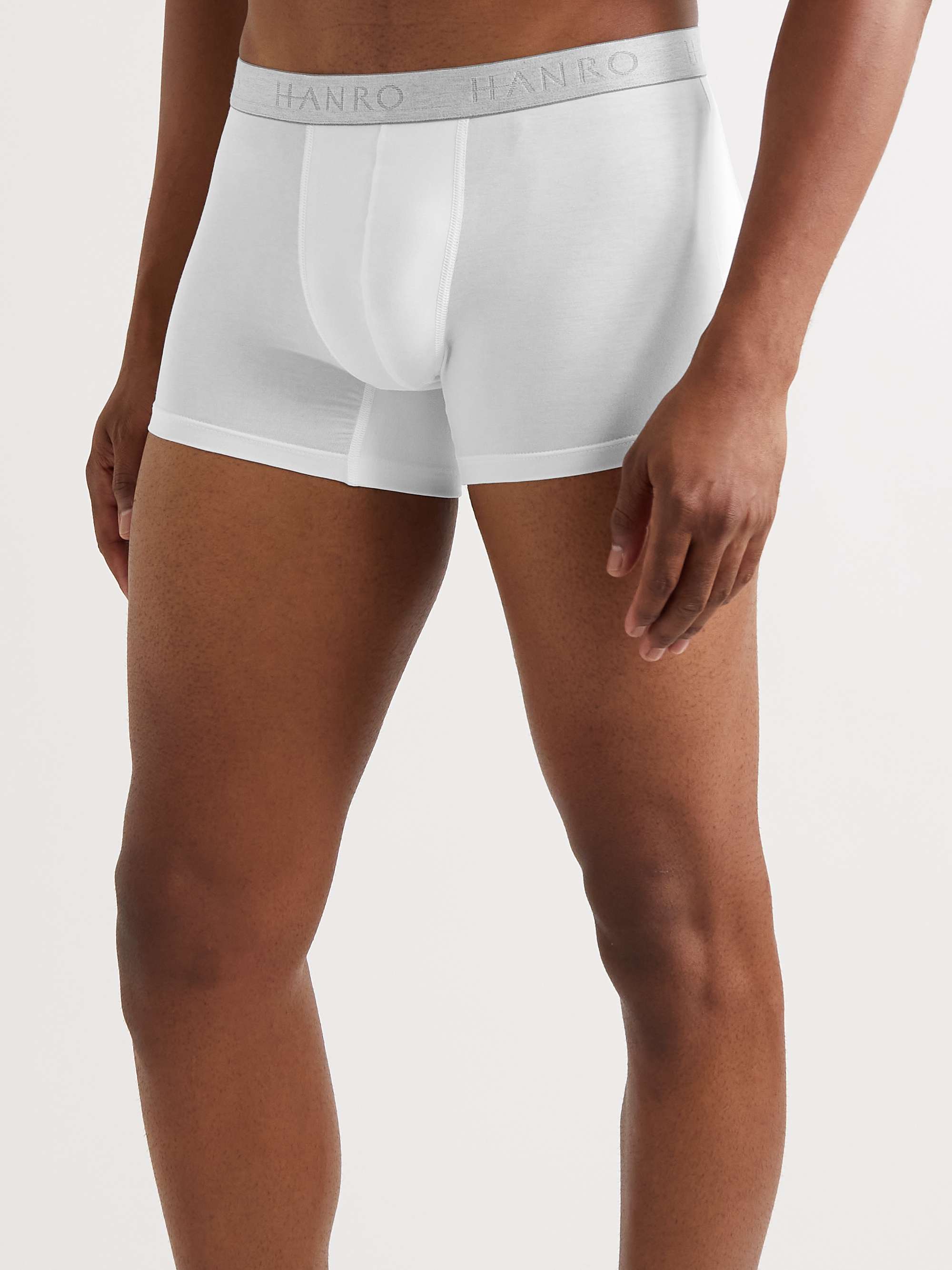 HANRO Two-Pack Stretch-Cotton Boxer Briefs