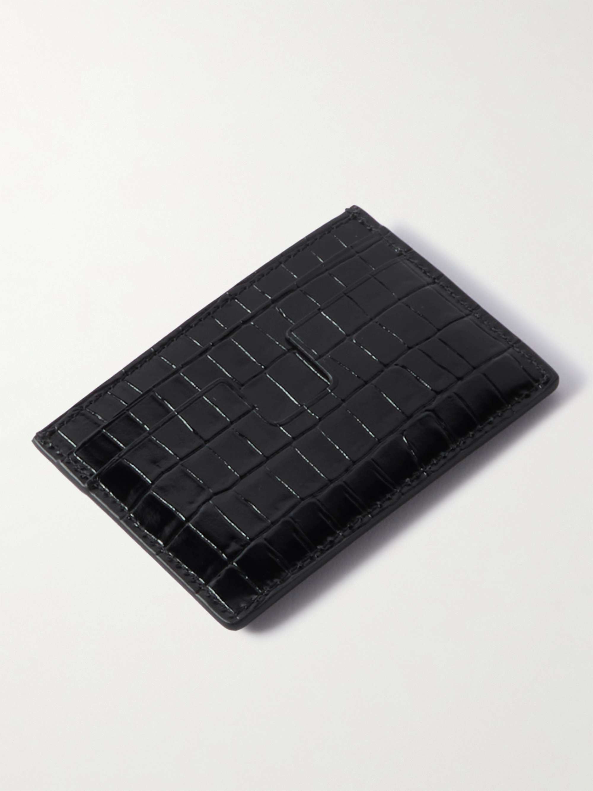 TOM FORD Croc-Effect Leather Cardholder