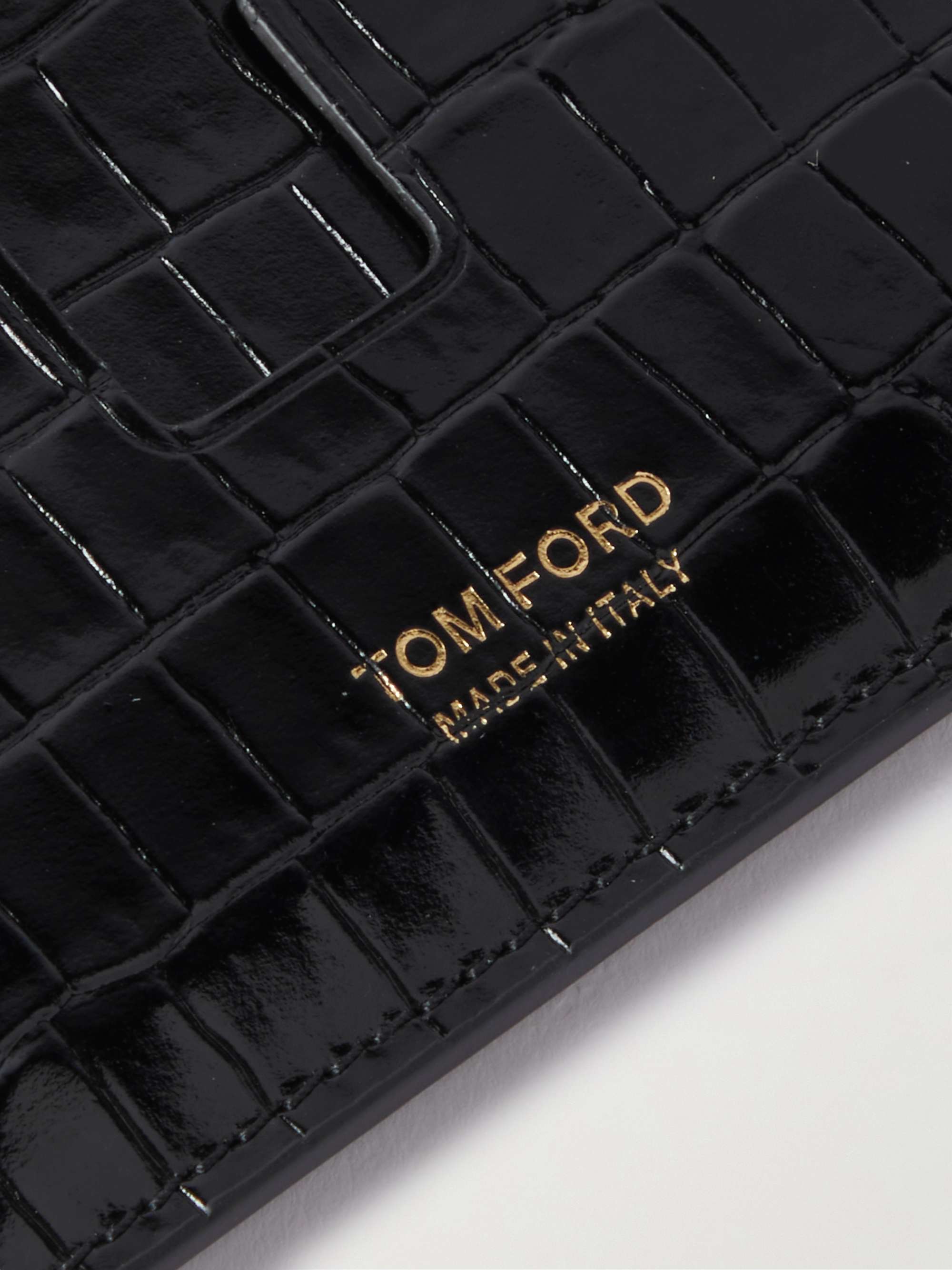 TOM FORD Croc-Effect Leather Cardholder