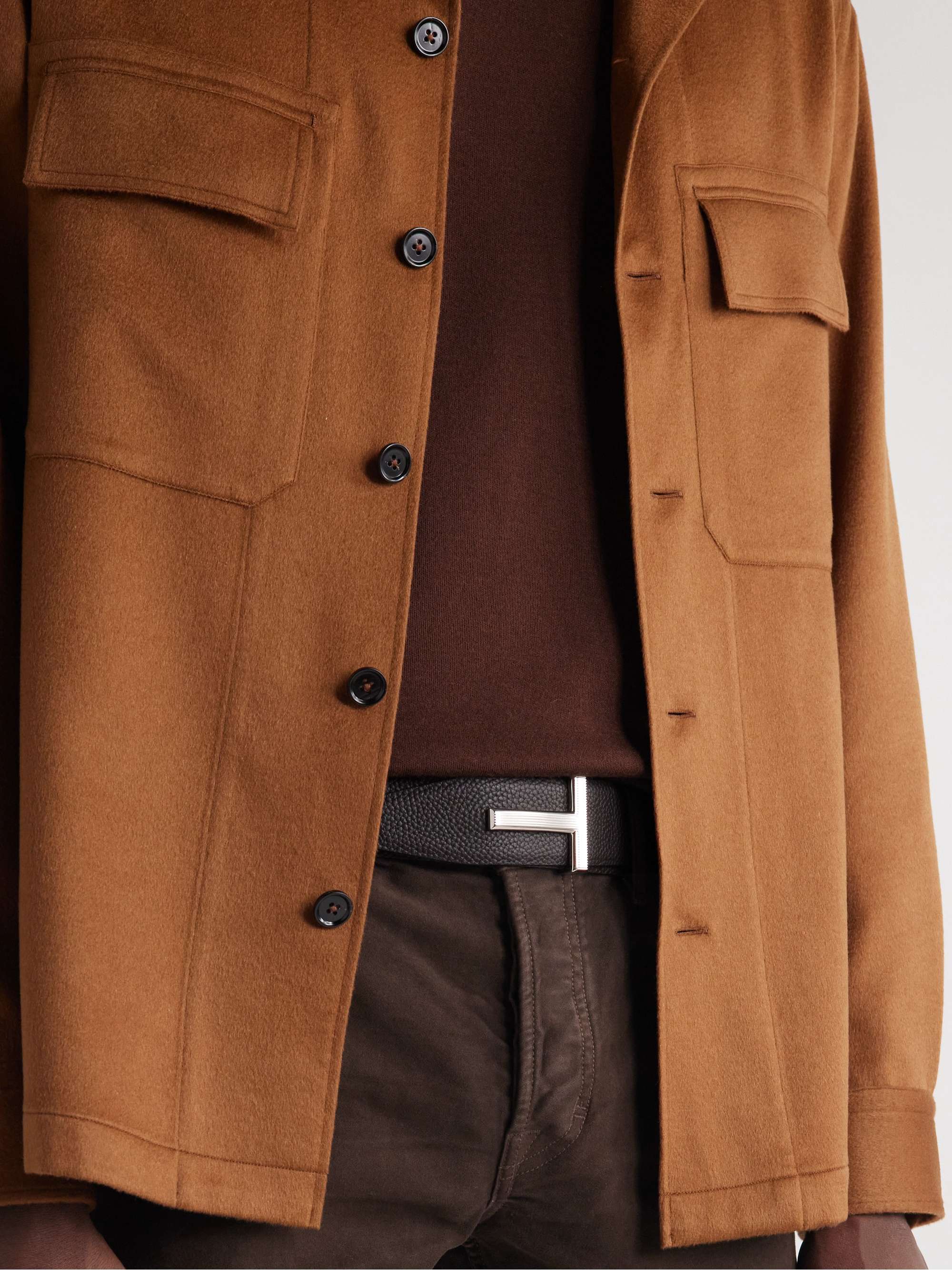 TOM FORD 4cm Reversible Full-Grain Leather Belt