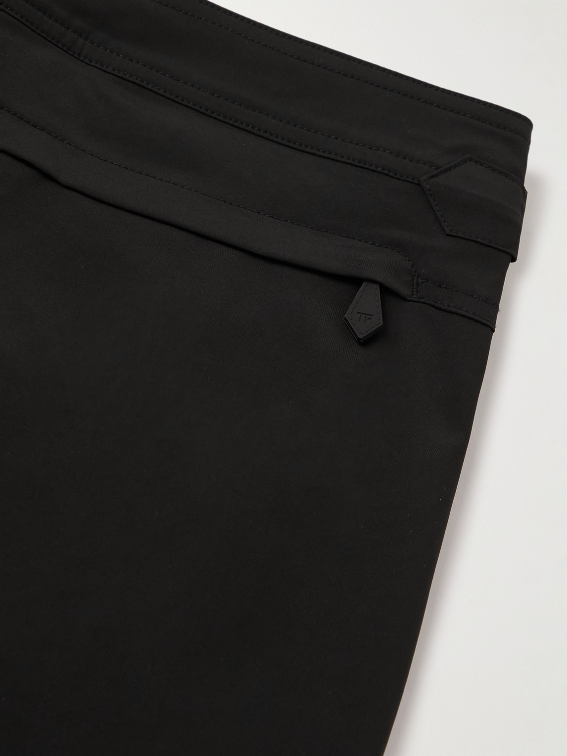 Shop Tom Ford Slim-fit Short-length Swim Shorts In Black
