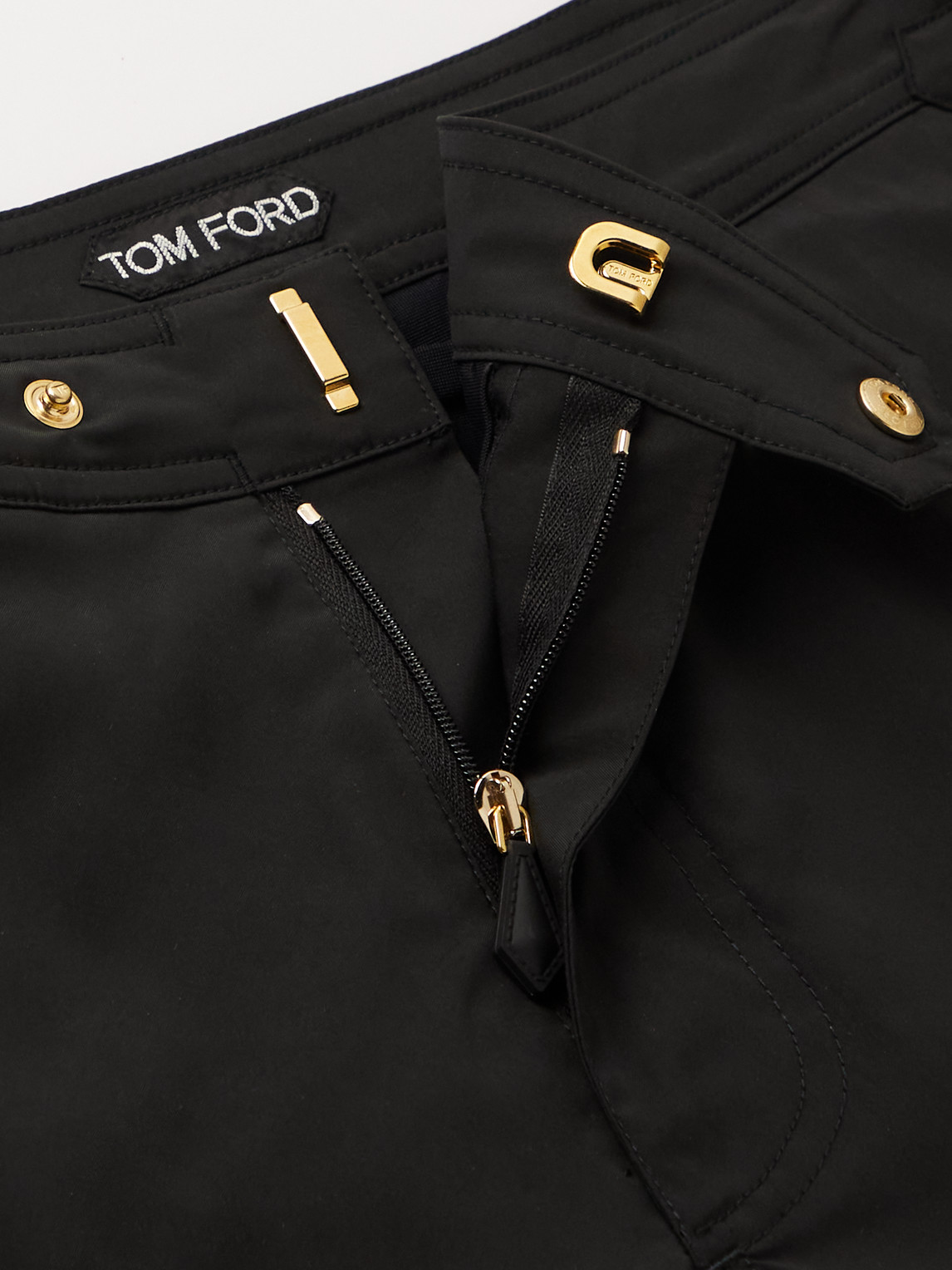 Tom Ford Black Swimsuit With Buckle On The Front In Tech Fabric Man In Black