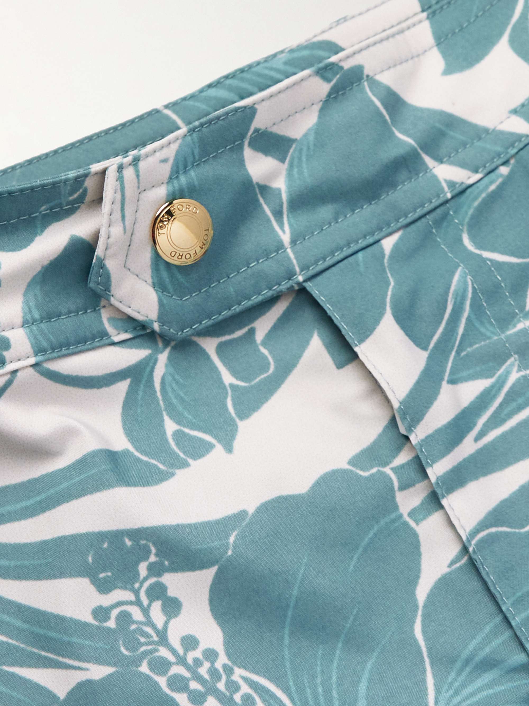 TOM FORD Slim-Fit Short-Length Printed Swim Shorts