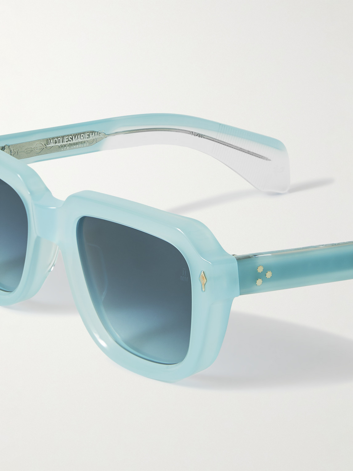 Shop Jacques Marie Mage Taos Square-frame Acetate Sunglasses In Blue