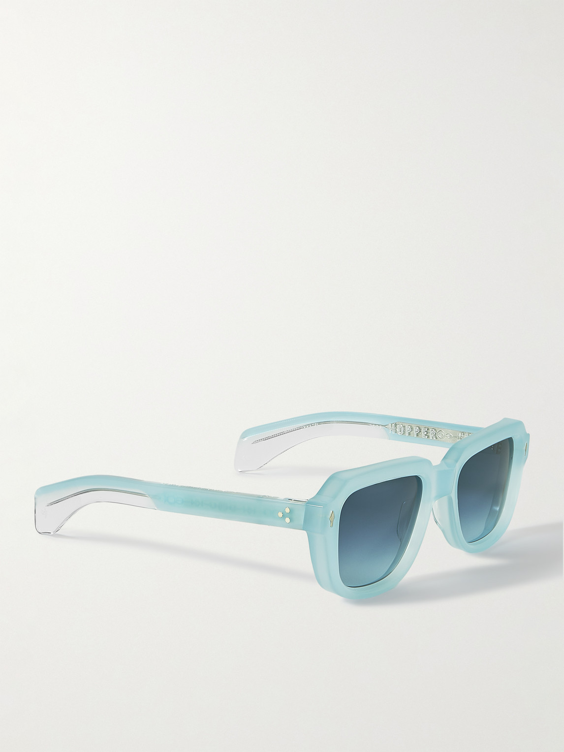 Shop Jacques Marie Mage Taos Square-frame Acetate Sunglasses In Blue