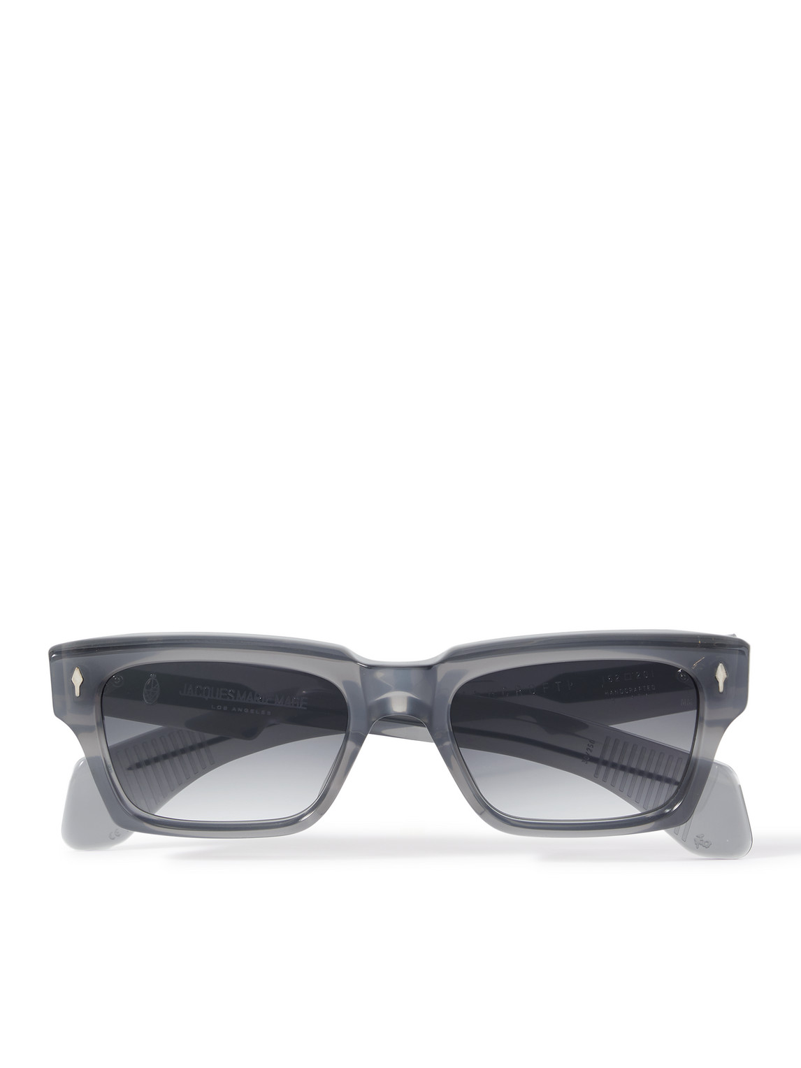 Jacques Marie Mage Ashcroft Rectangular-frame Acetate And Silver-tone Sunglasses In Grey