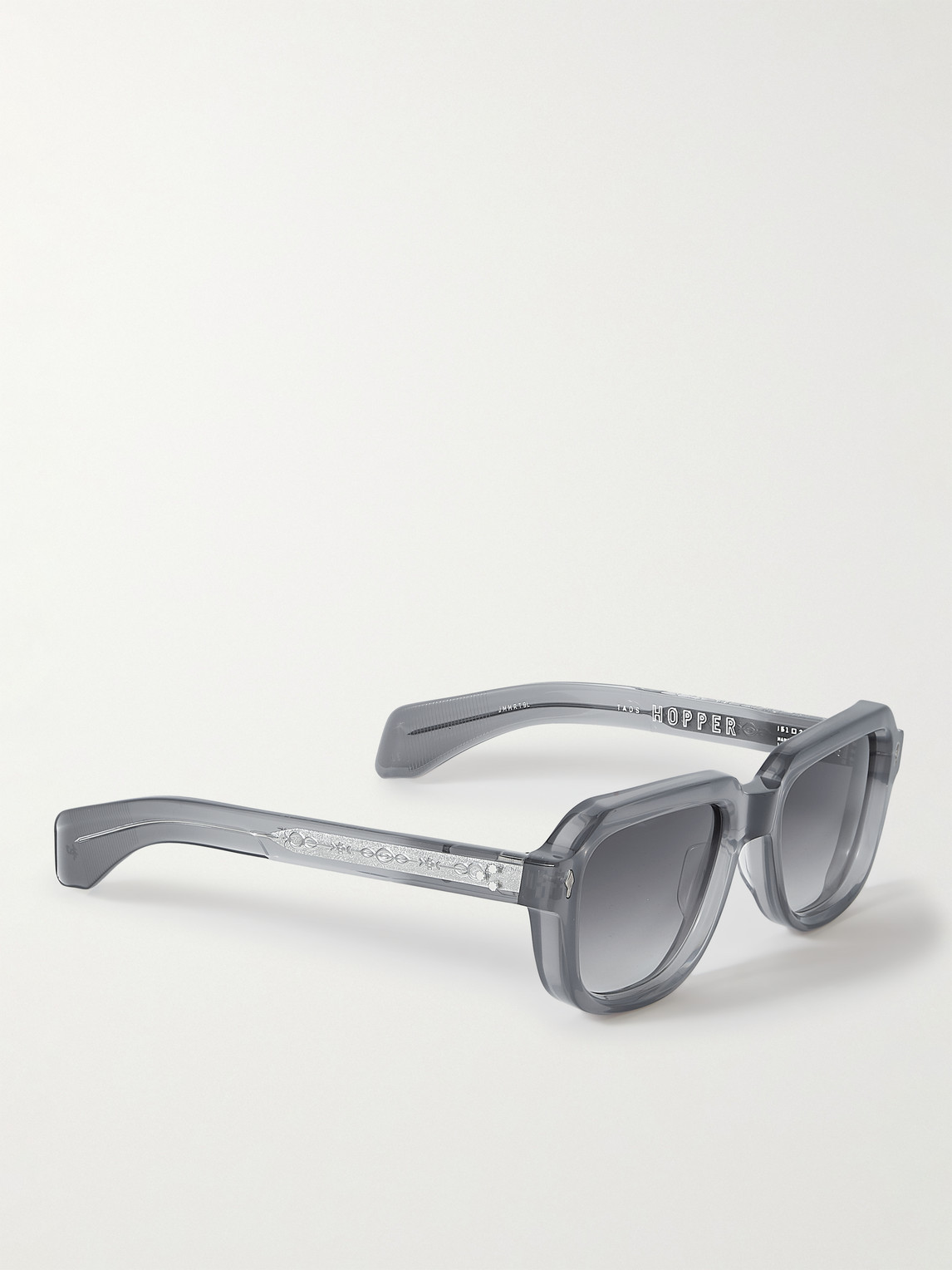 Shop Jacques Marie Mage Taos Square-frame Acetate Sunglasses In Gray