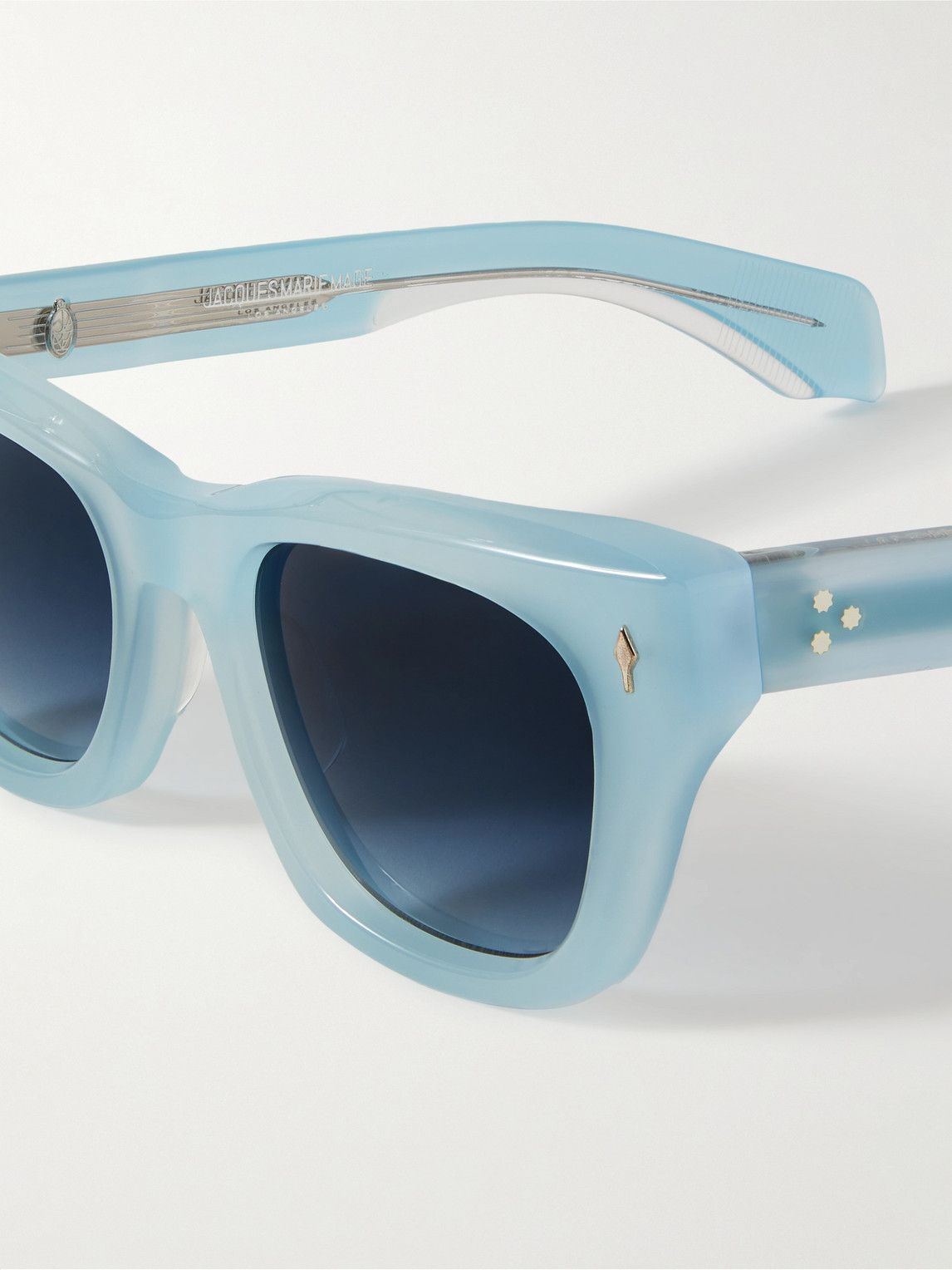 Shop Jacques Marie Mage Dealan Square-frame Acetate Sunglasses In Blue