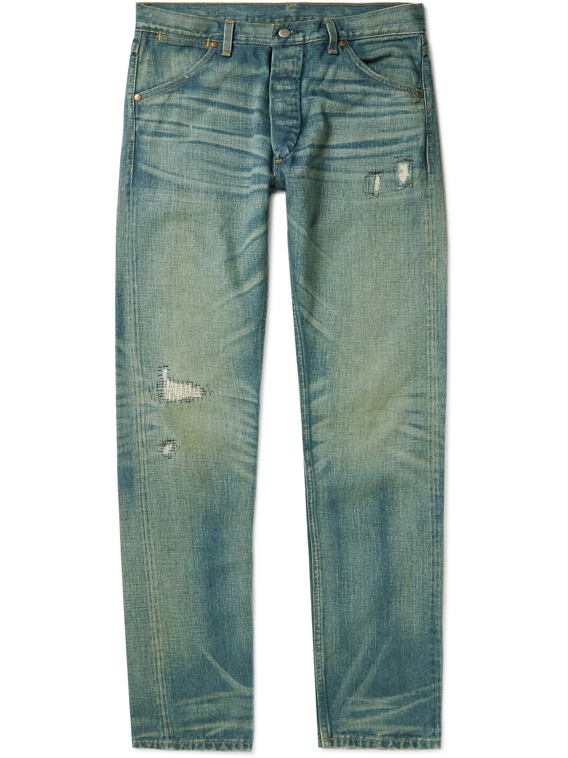 RRL Slim Fit Distressed Selvedge Jeans Smart Closet