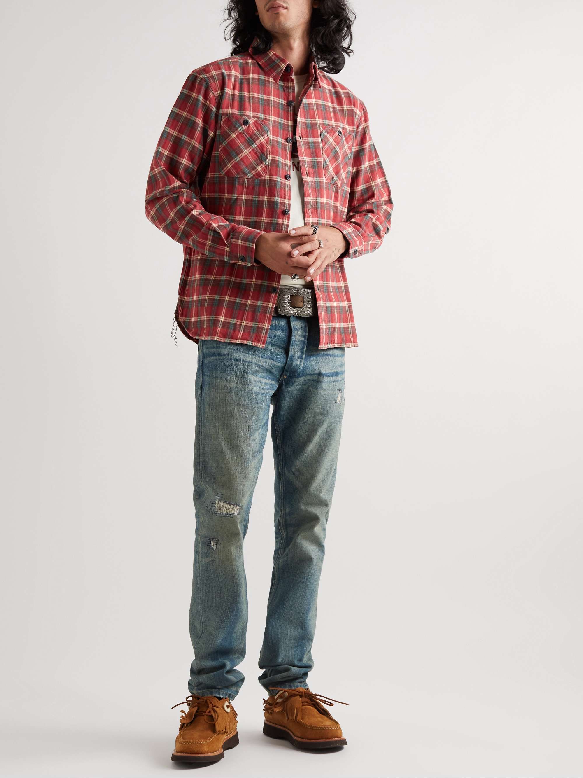 RRL Checked Cotton Shirt