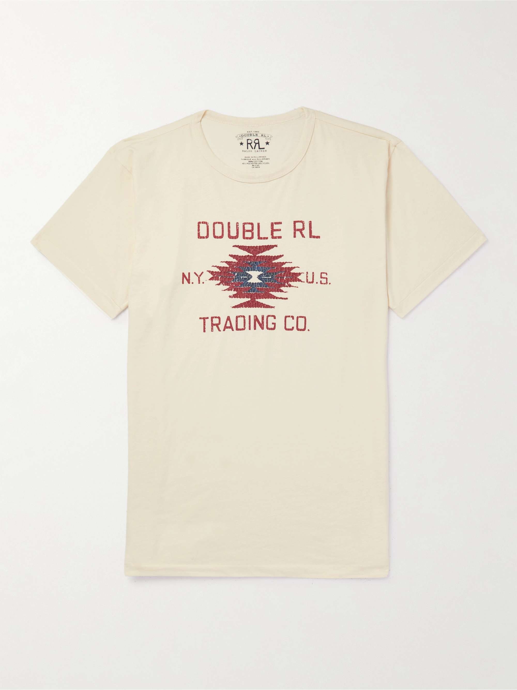 RRL Logo-Print Cotton-Blend Jersey T-Shirt