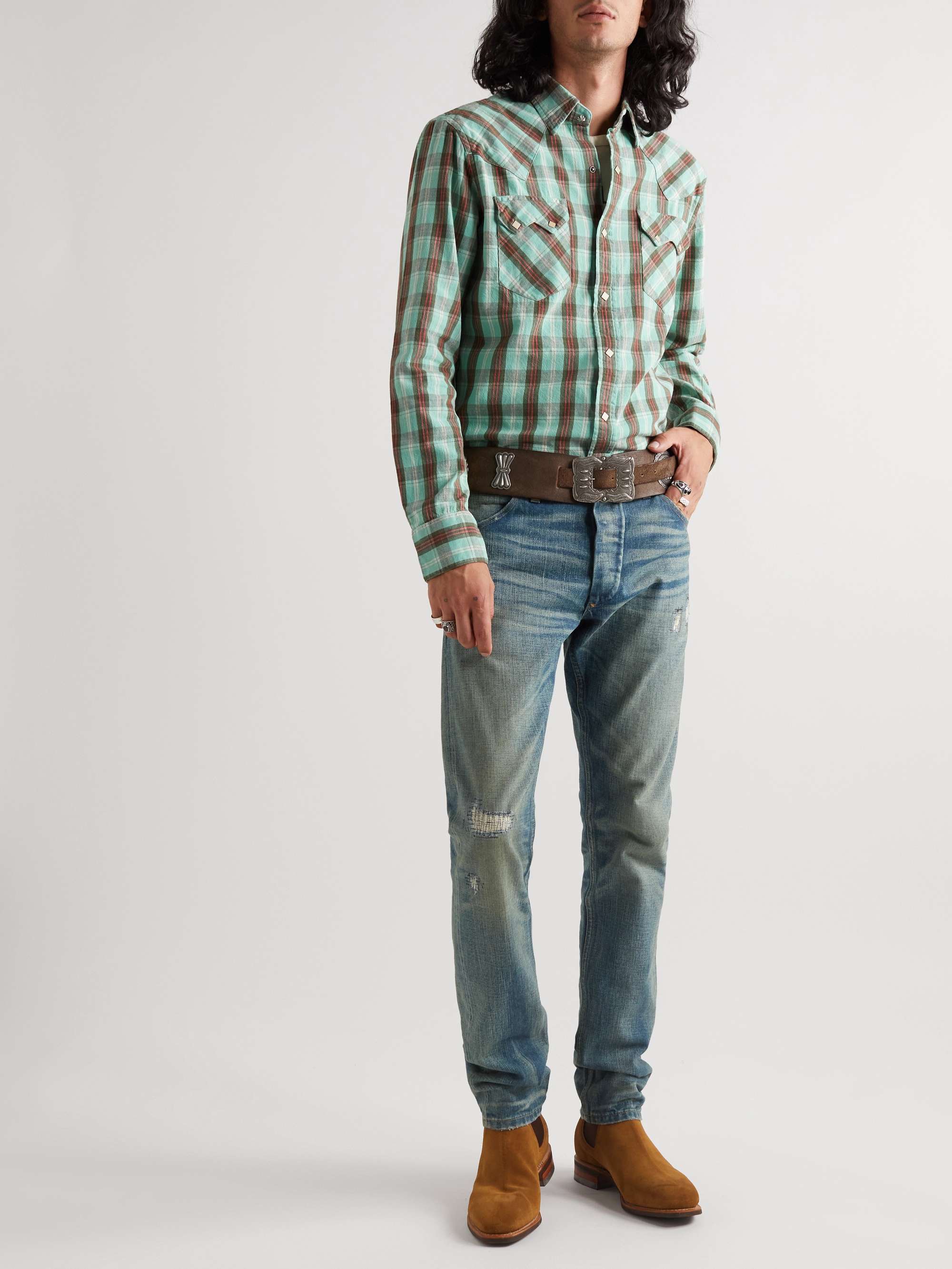 RRL Checked Cotton Shirt