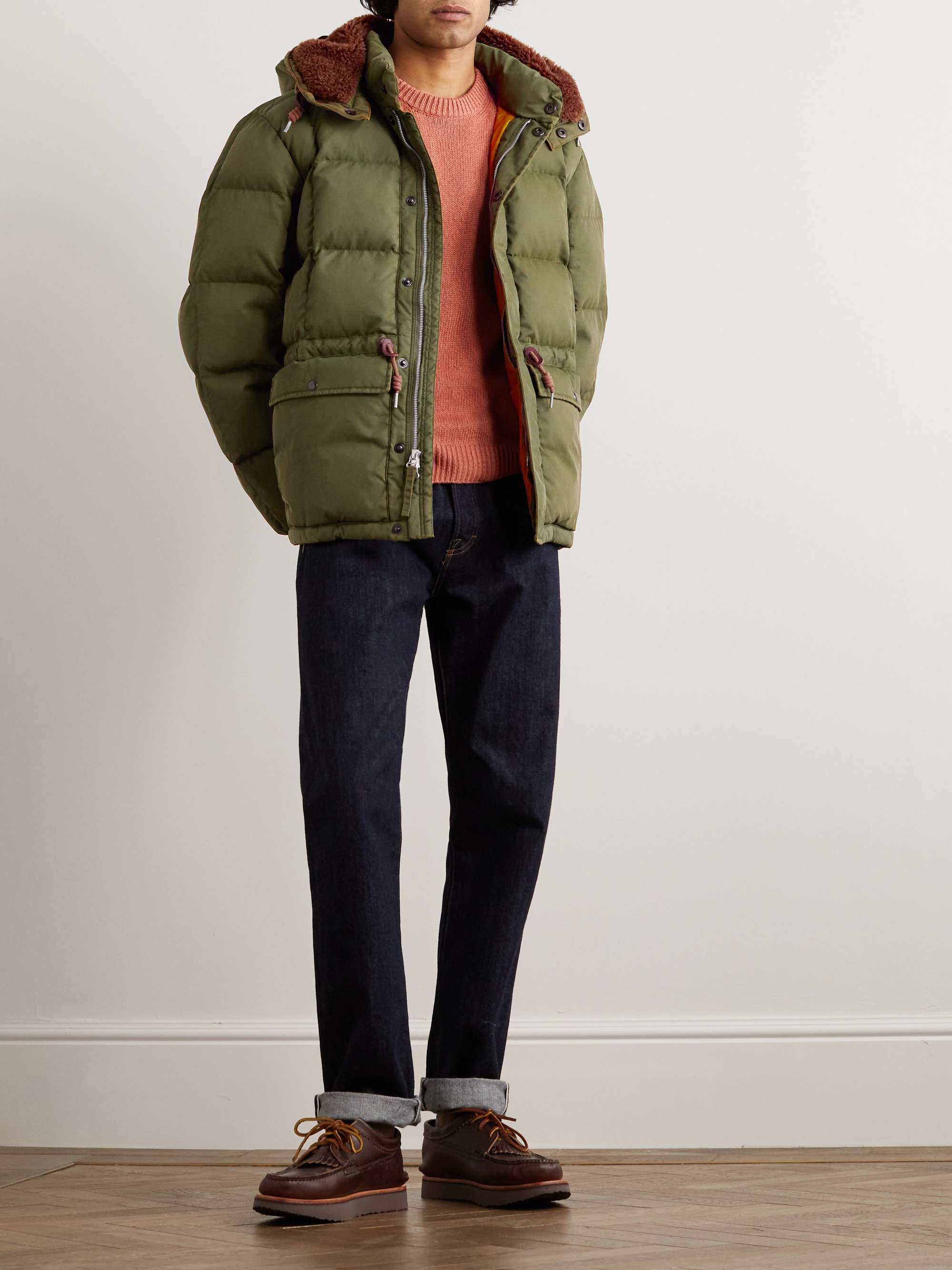 RRL Padded Recycled-Shell Hooded Jacket