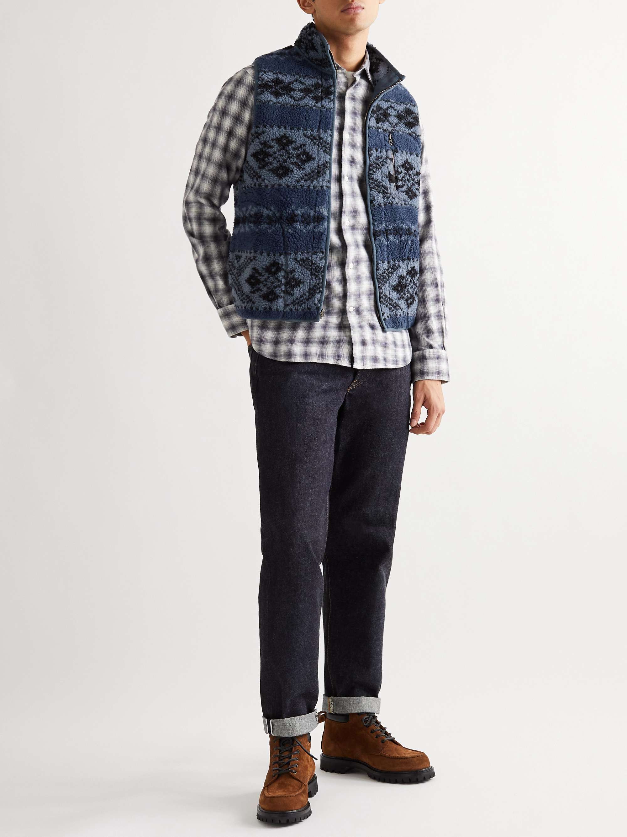 RRL Fair Isle Fleece Gillet