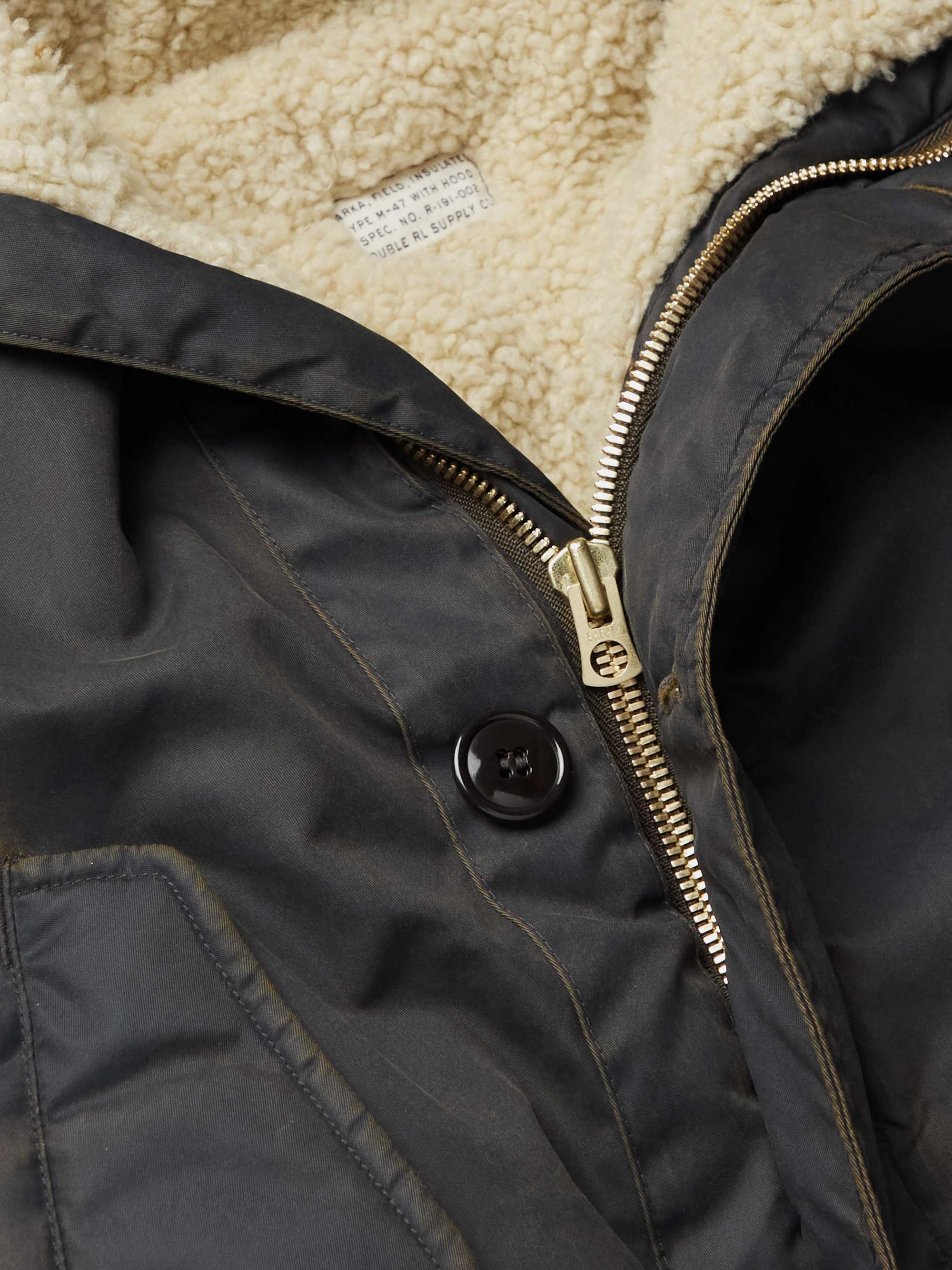 RRL Faux Fur-Trimmed Shell Hooded Down Parka for Men | MR PORTER