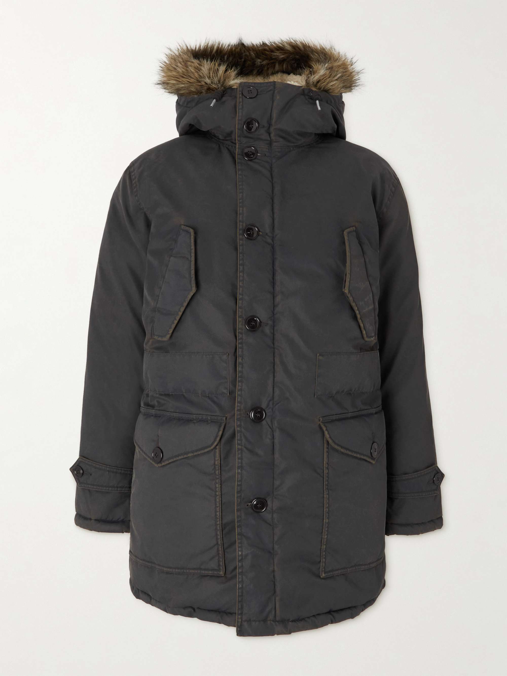 RRL Faux Fur-Trimmed Shell Hooded Down Parka