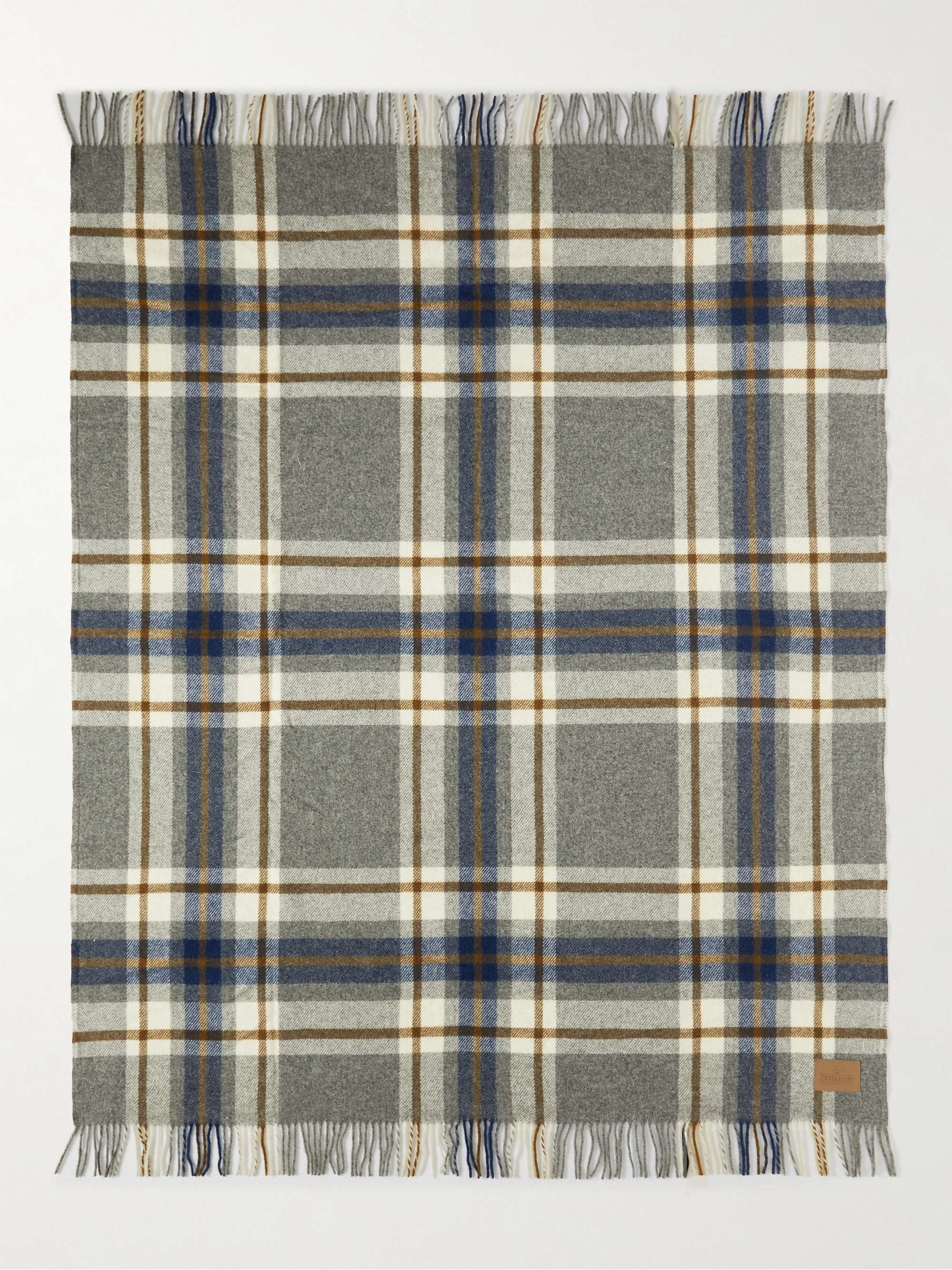 PENDLETON بطانية من الصوف البكر بنقشة المربعات وبأهداب