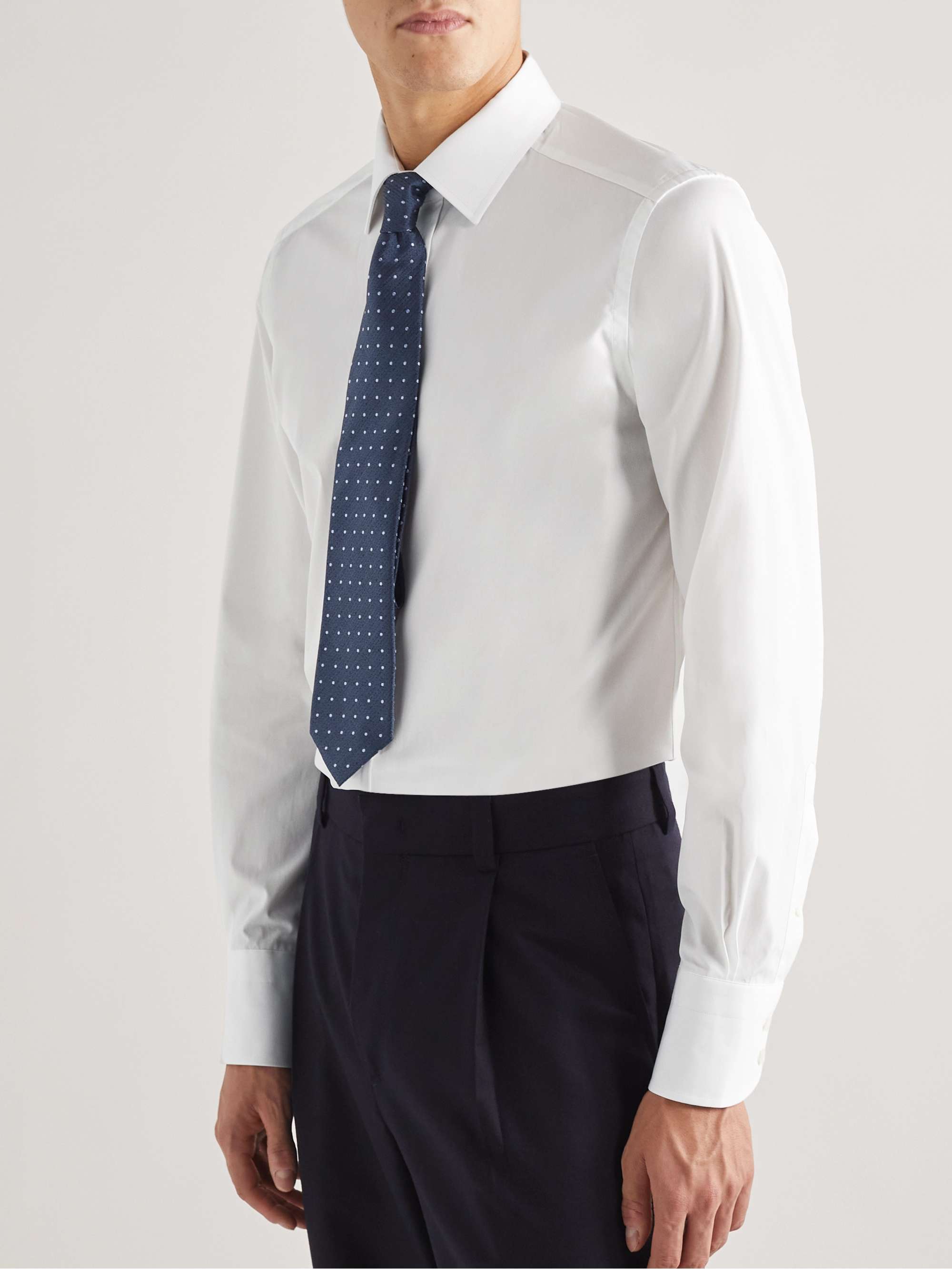 TOM FORD Cutaway-Collar Cotton-Poplin Shirt