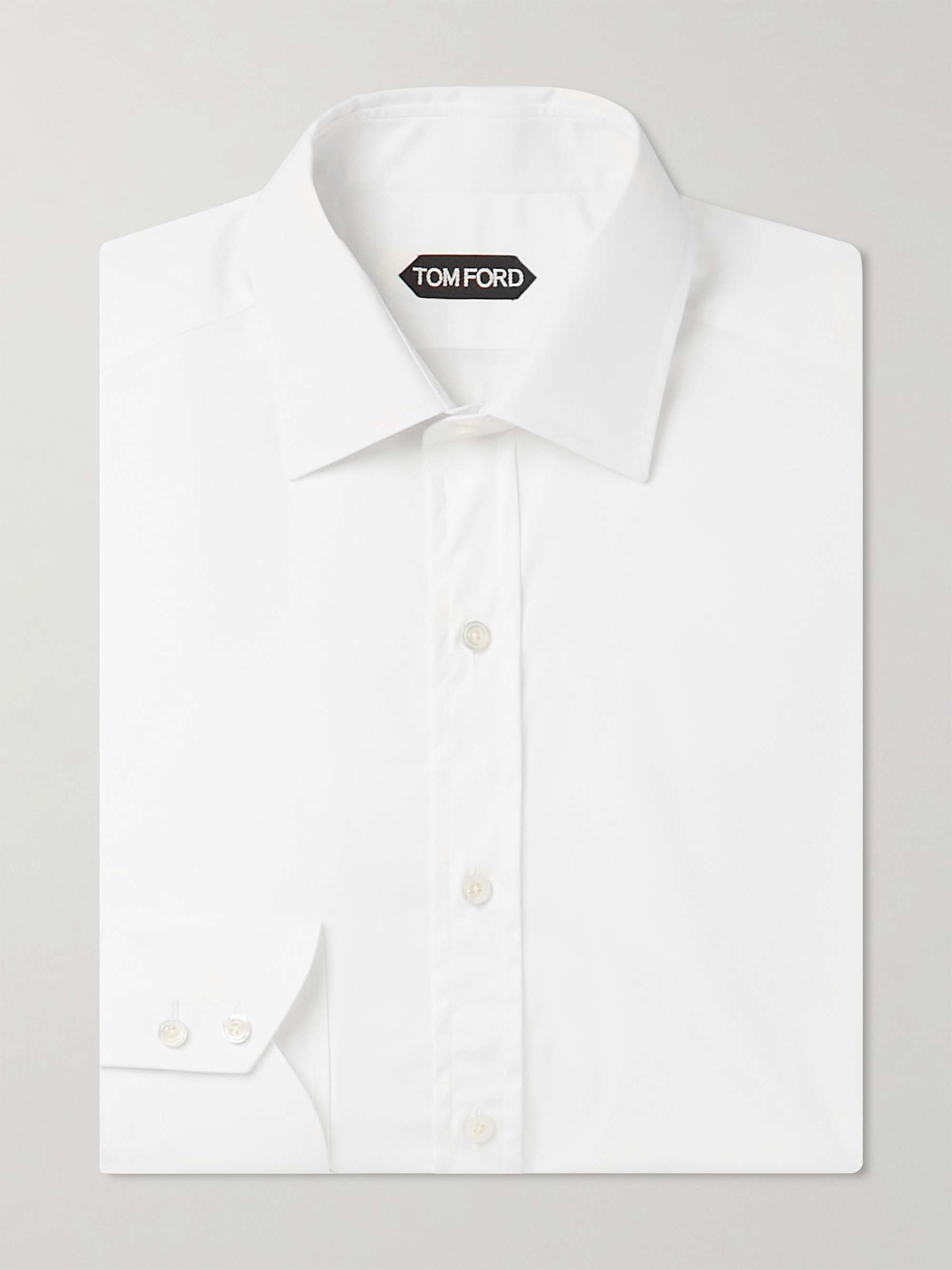 TOM FORD Cutaway-Collar Cotton-Poplin Shirt