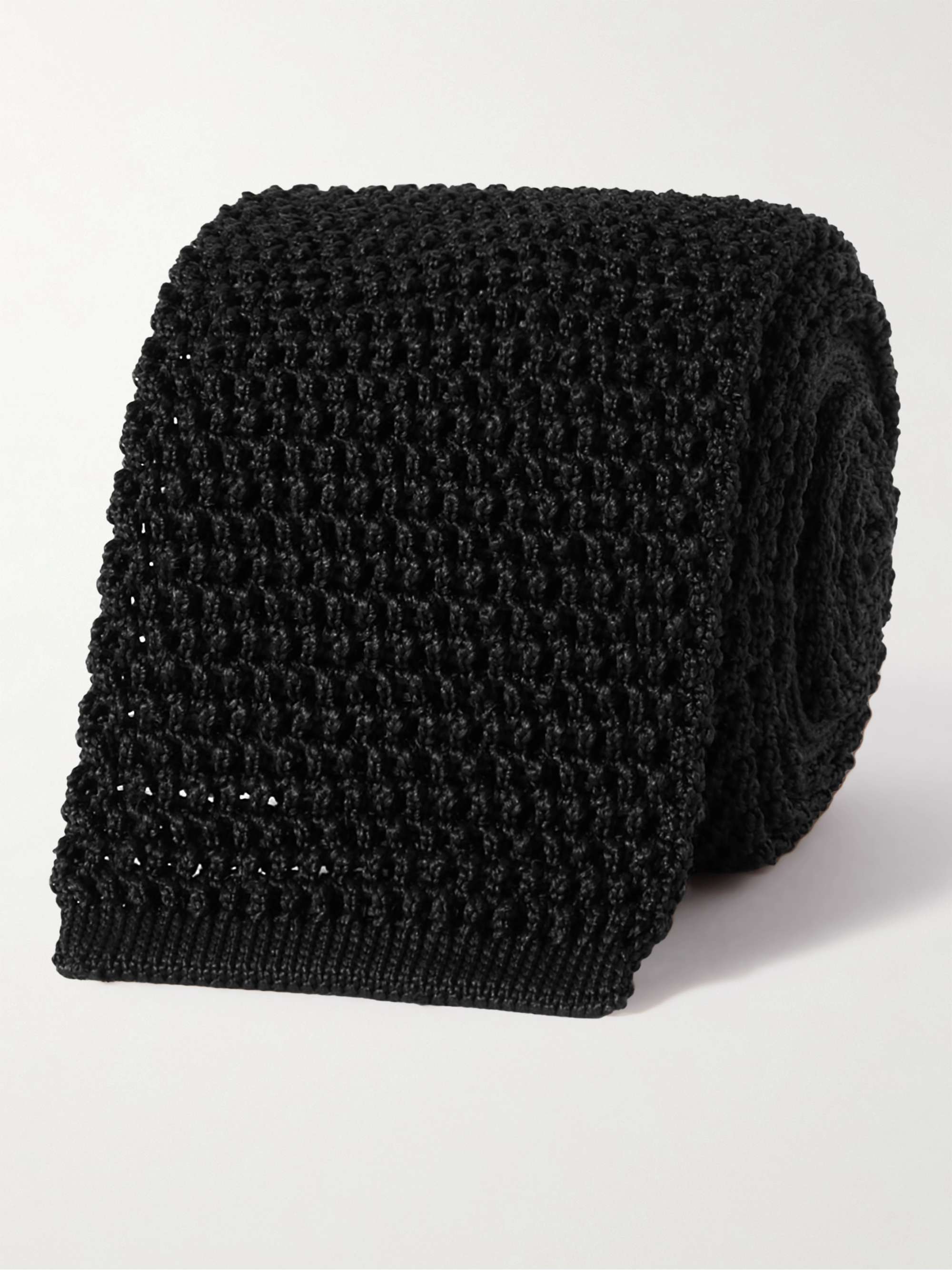 TOM FORD 7.5cm Knitted Silk Tie,Black