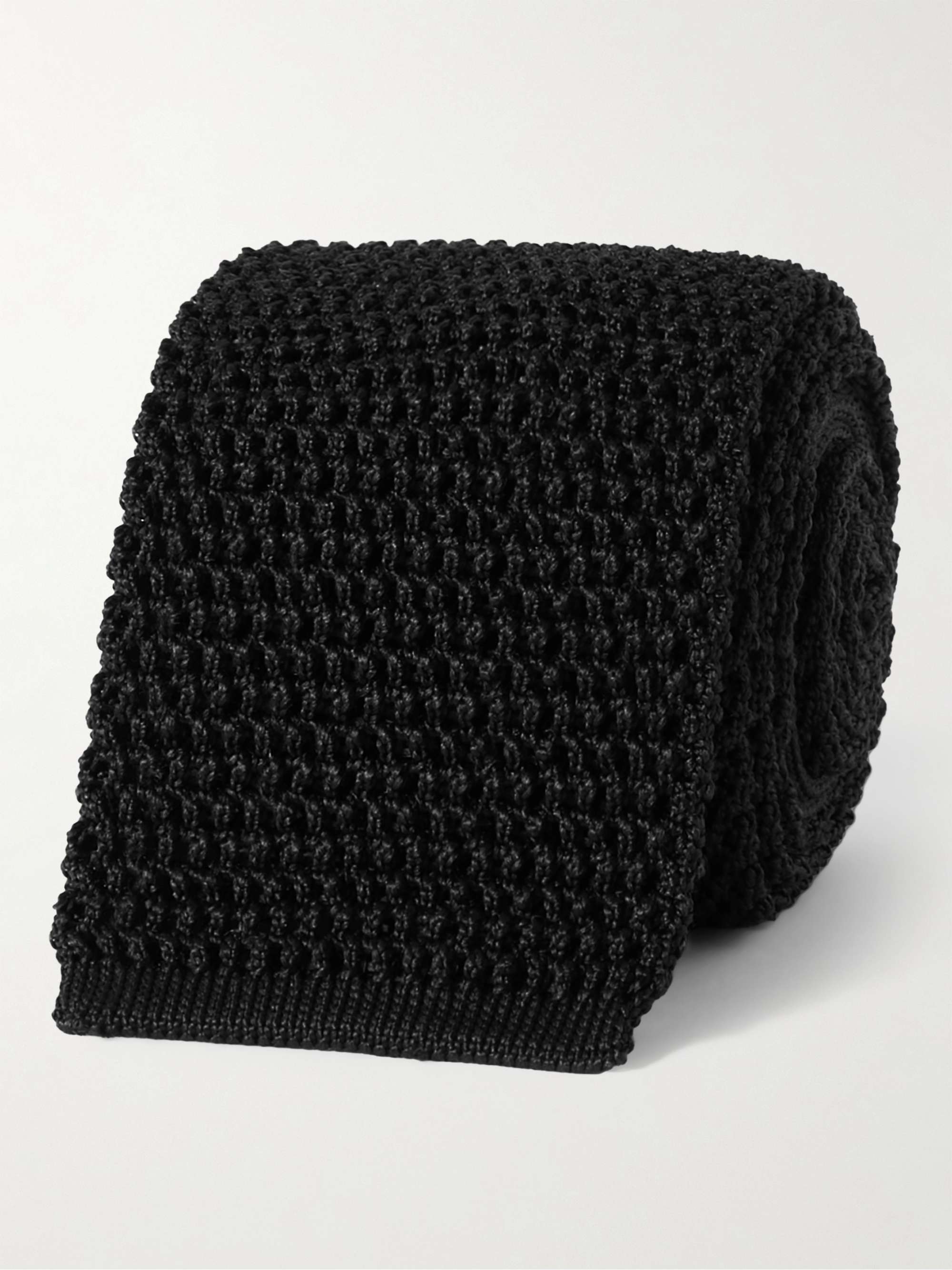 TOM FORD 7.5cm Knitted Silk Tie,Black