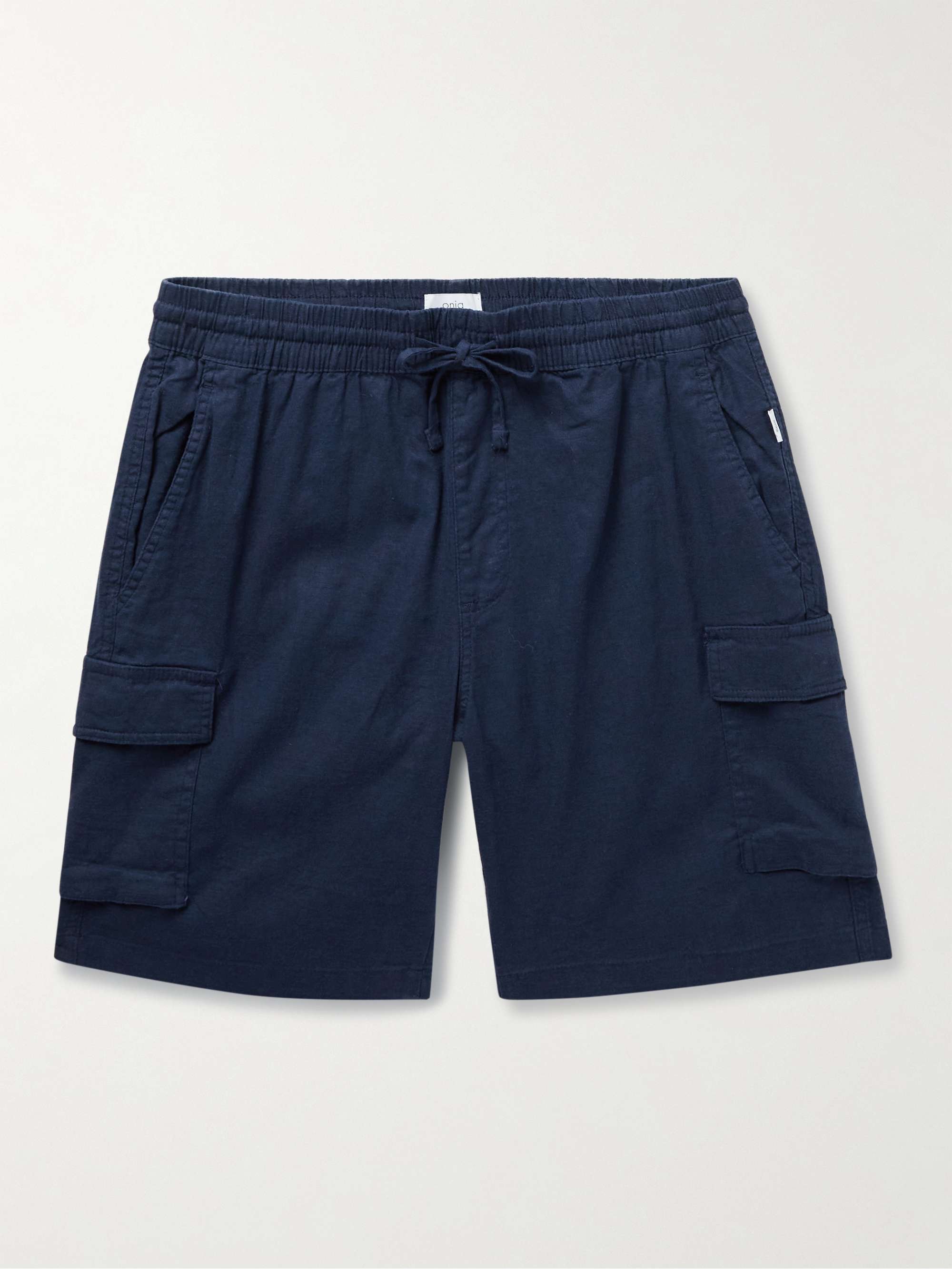 RRL Army Unit Straight-Leg Cotton-Ripstop Drawstring Shorts for