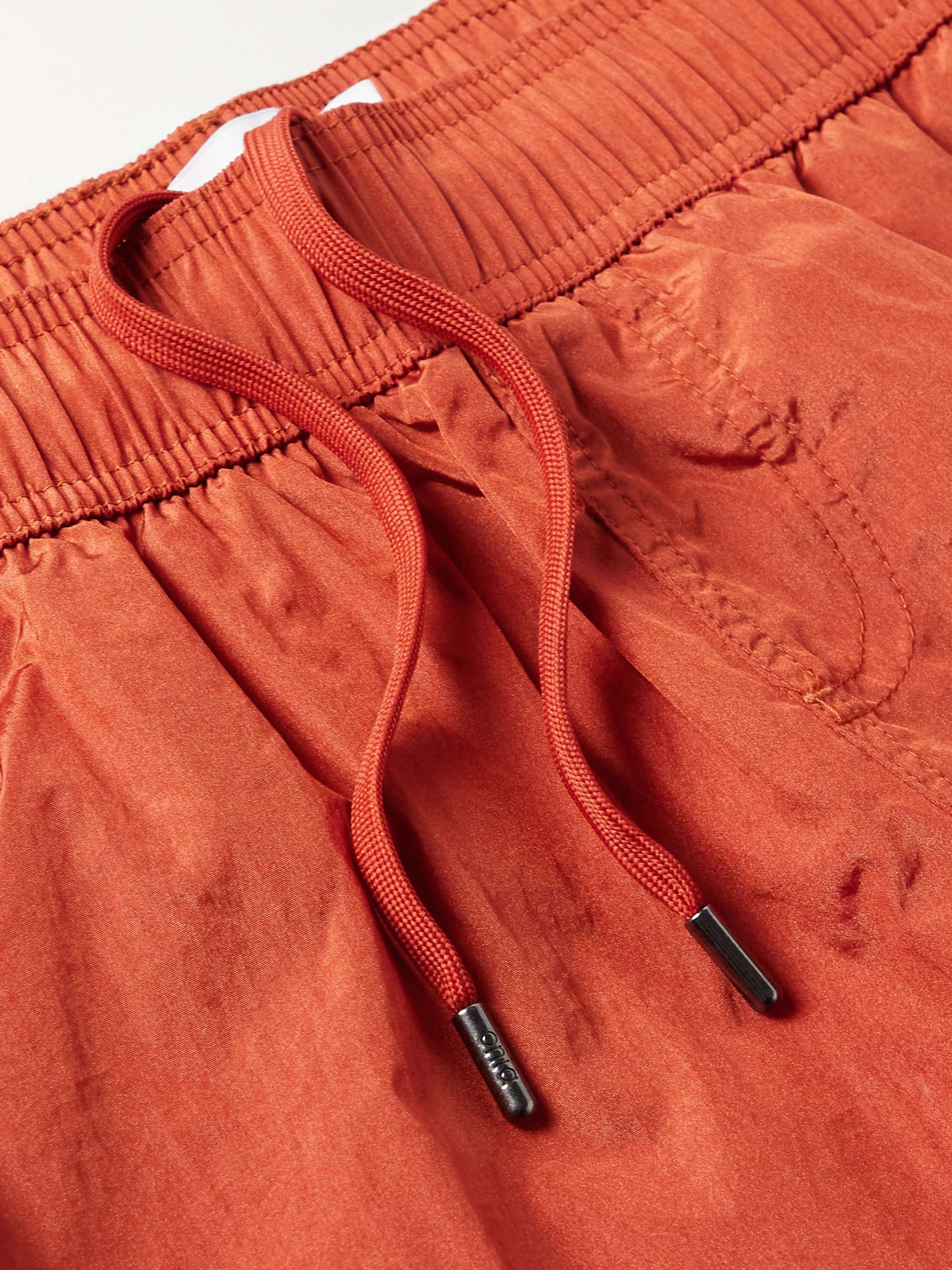 ONIA Slim-Fit Mid-Length Crinkled-Nylon Swim Shorts