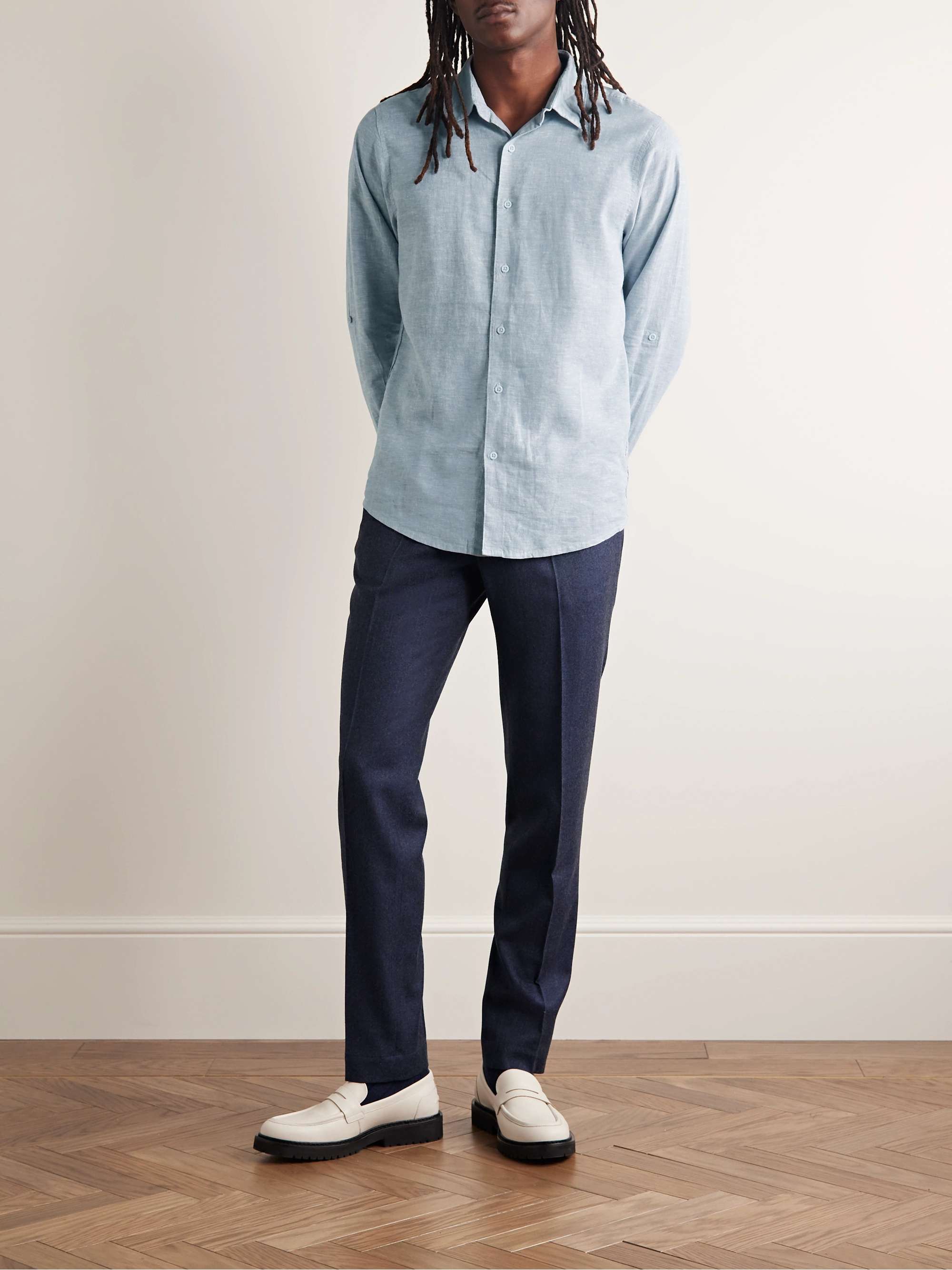 ONIA Stretch Linen-Blend Shirt for Men | MR PORTER