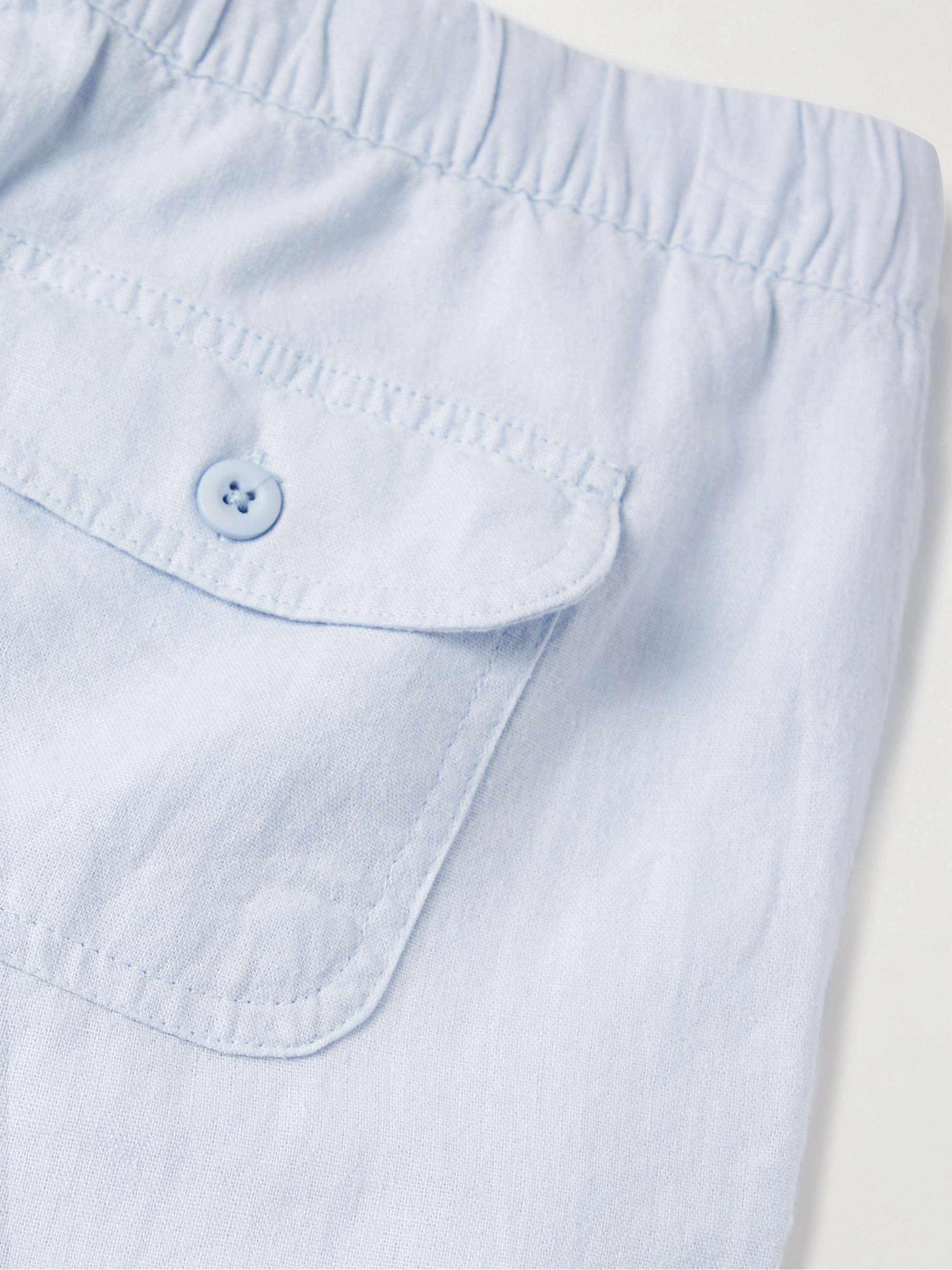ONIA Straight-Leg Linen-Blend Drawstring Shorts