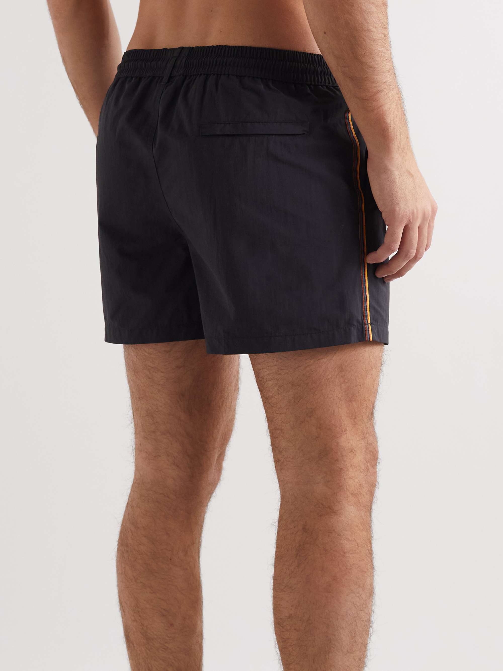 PAUL SMITH Slim-Fit Short-Length Grosgrain-Trimmed Recycled Swim Shorts
