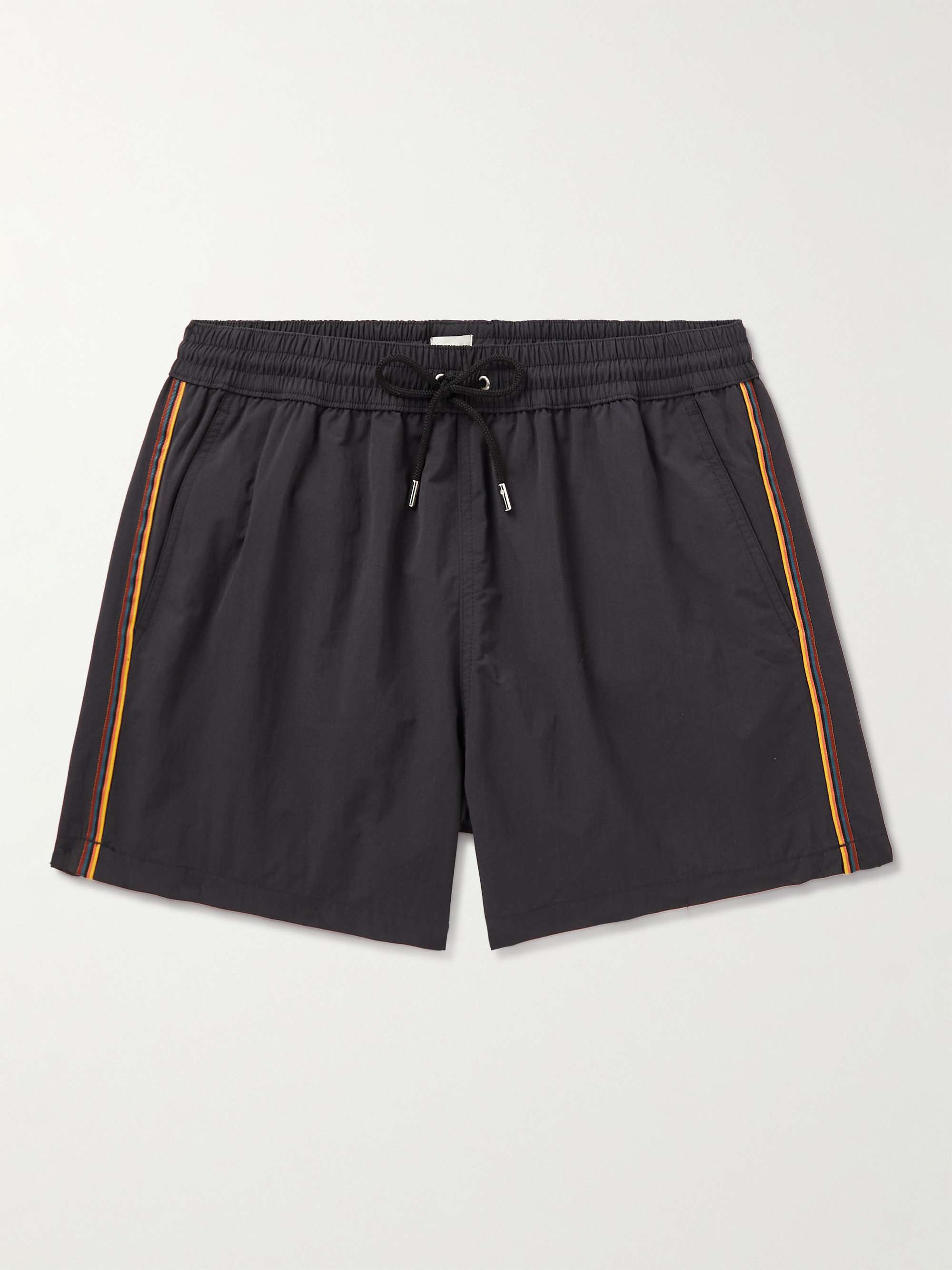 PAUL SMITH Slim-Fit Short-Length Grosgrain-Trimmed Recycled Swim Shorts
