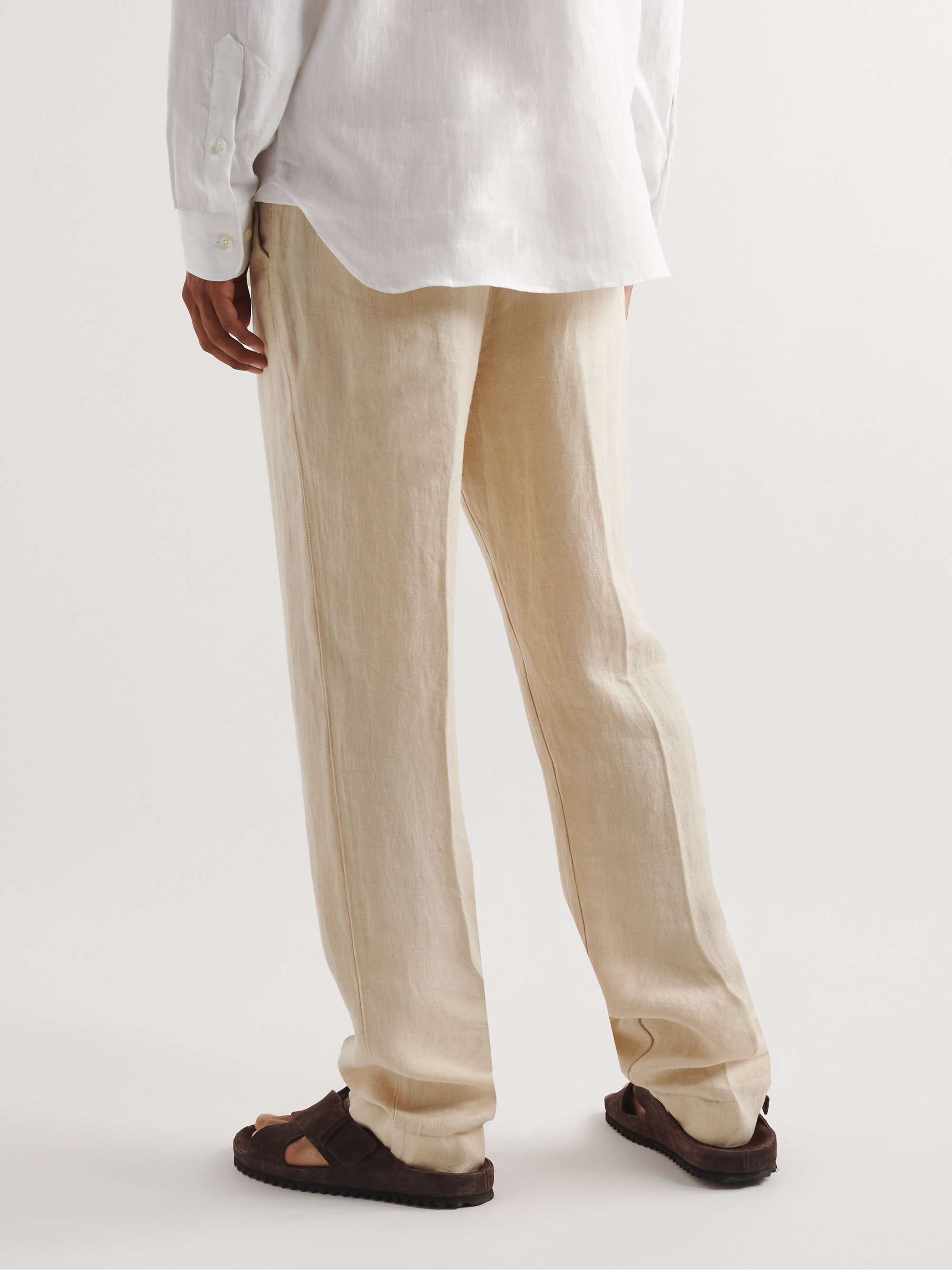 120% LINO Straight-Leg Linen Trousers
