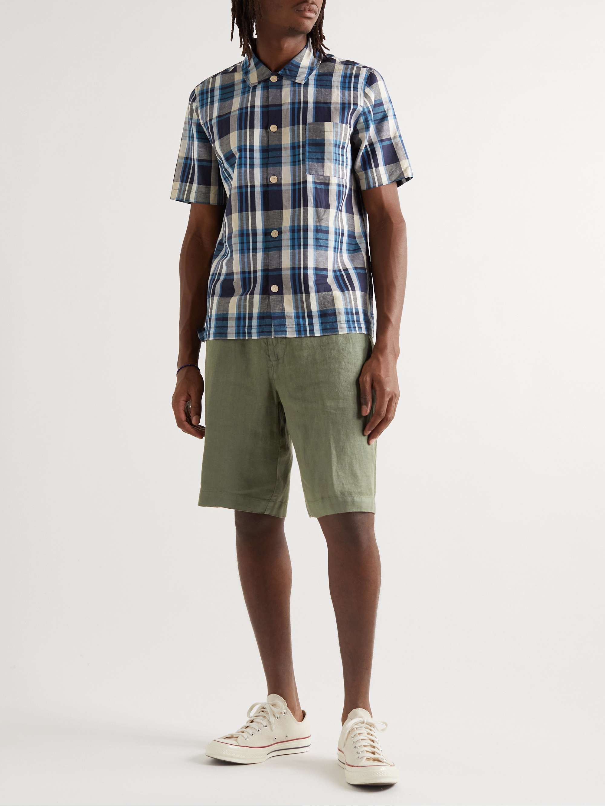 120% LINO Straight-Leg Linen Bermuda Shorts