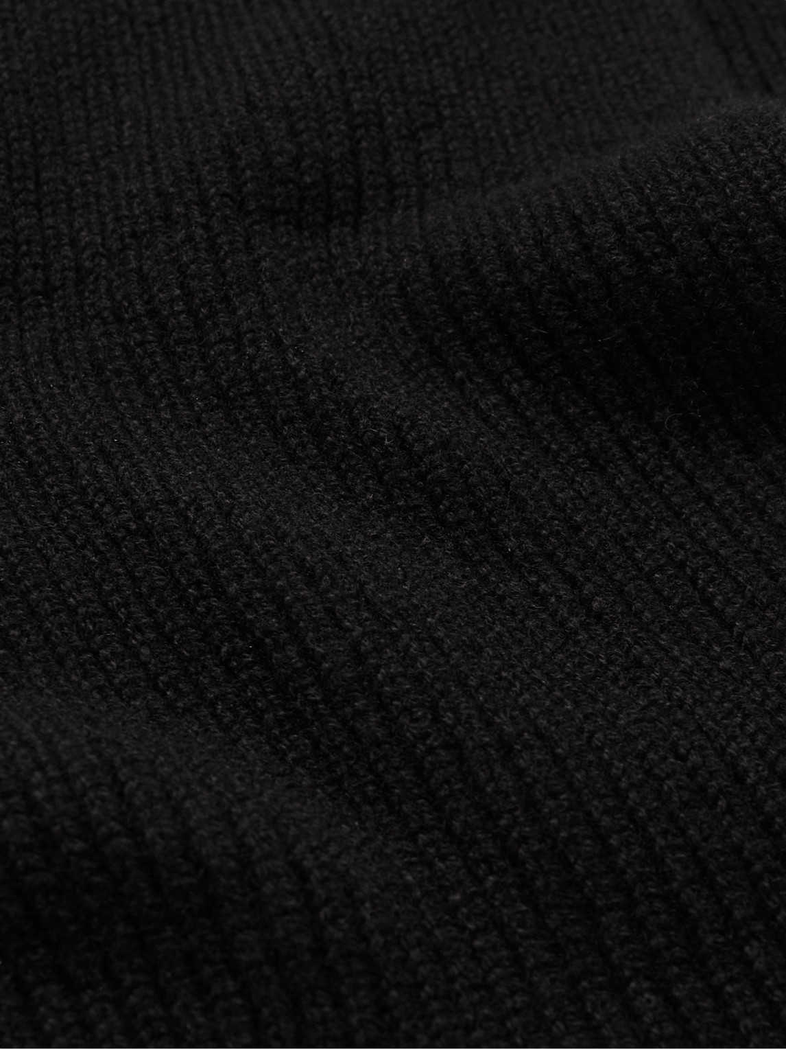 Shop William Lockie Ribbed Cashmere Scarf In Black