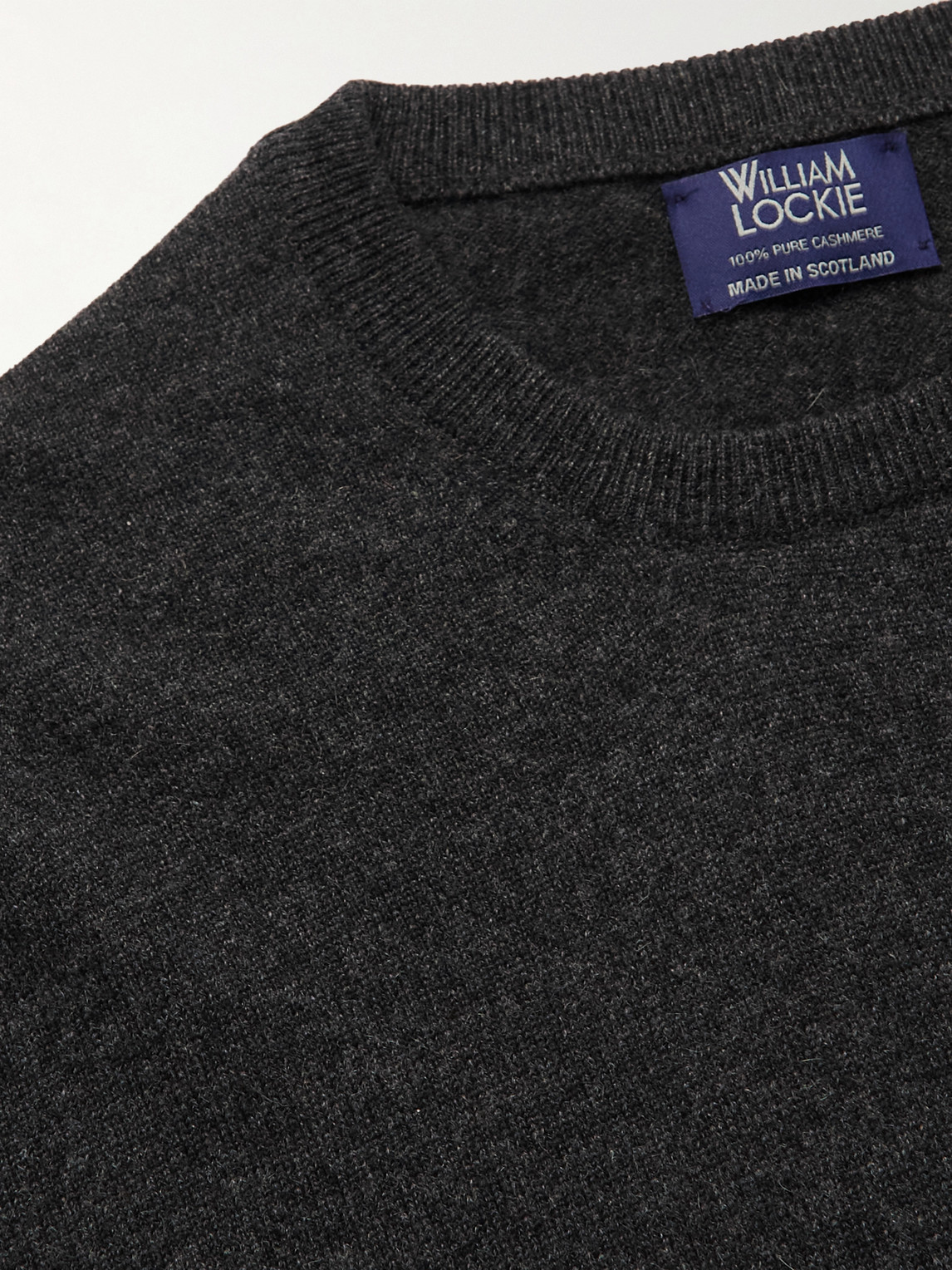 Shop William Lockie Oxton Cashmere Sweater In Gray