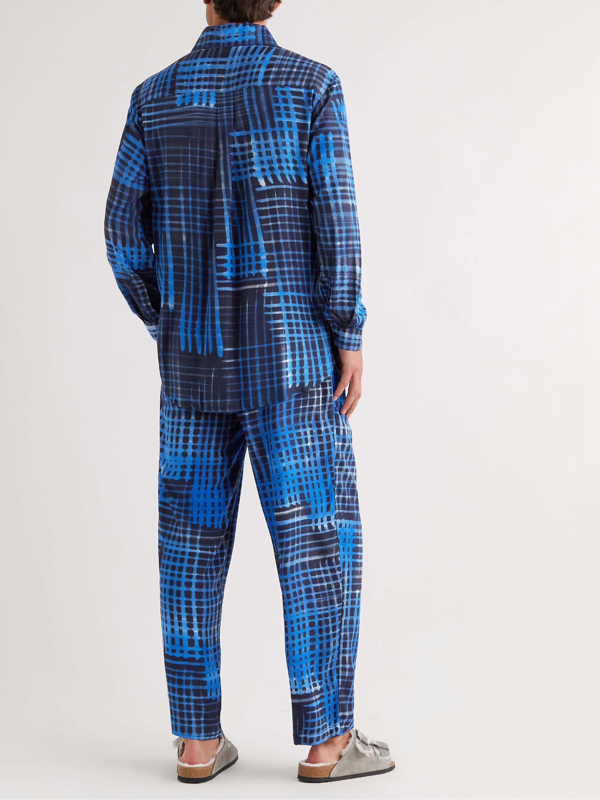 SUKU Winter Checked Bamboo-Jersey Pyjama Set