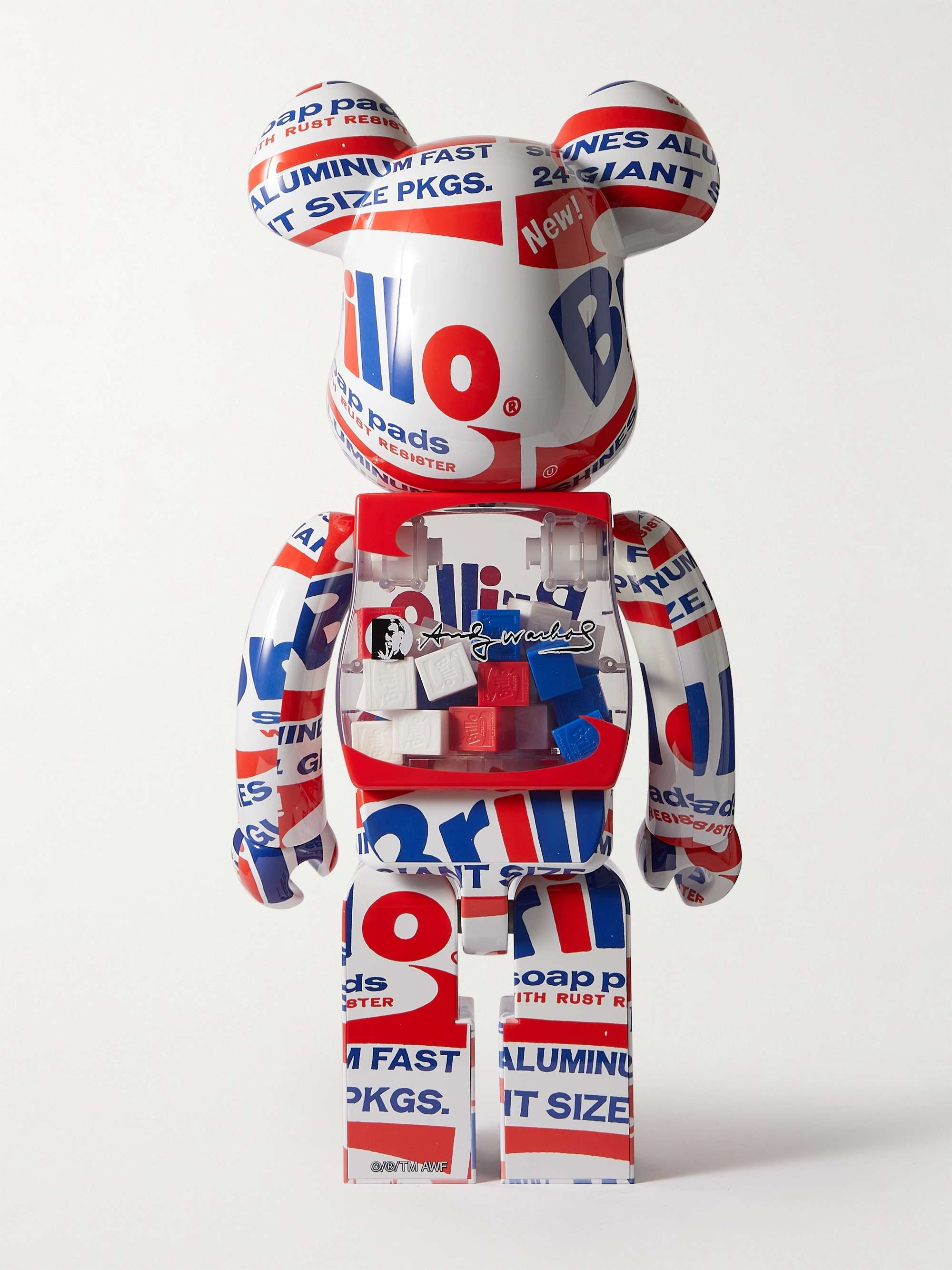 BE@RBRICK + Andy Warhol Brillo 1000% Printed PVC Figurine