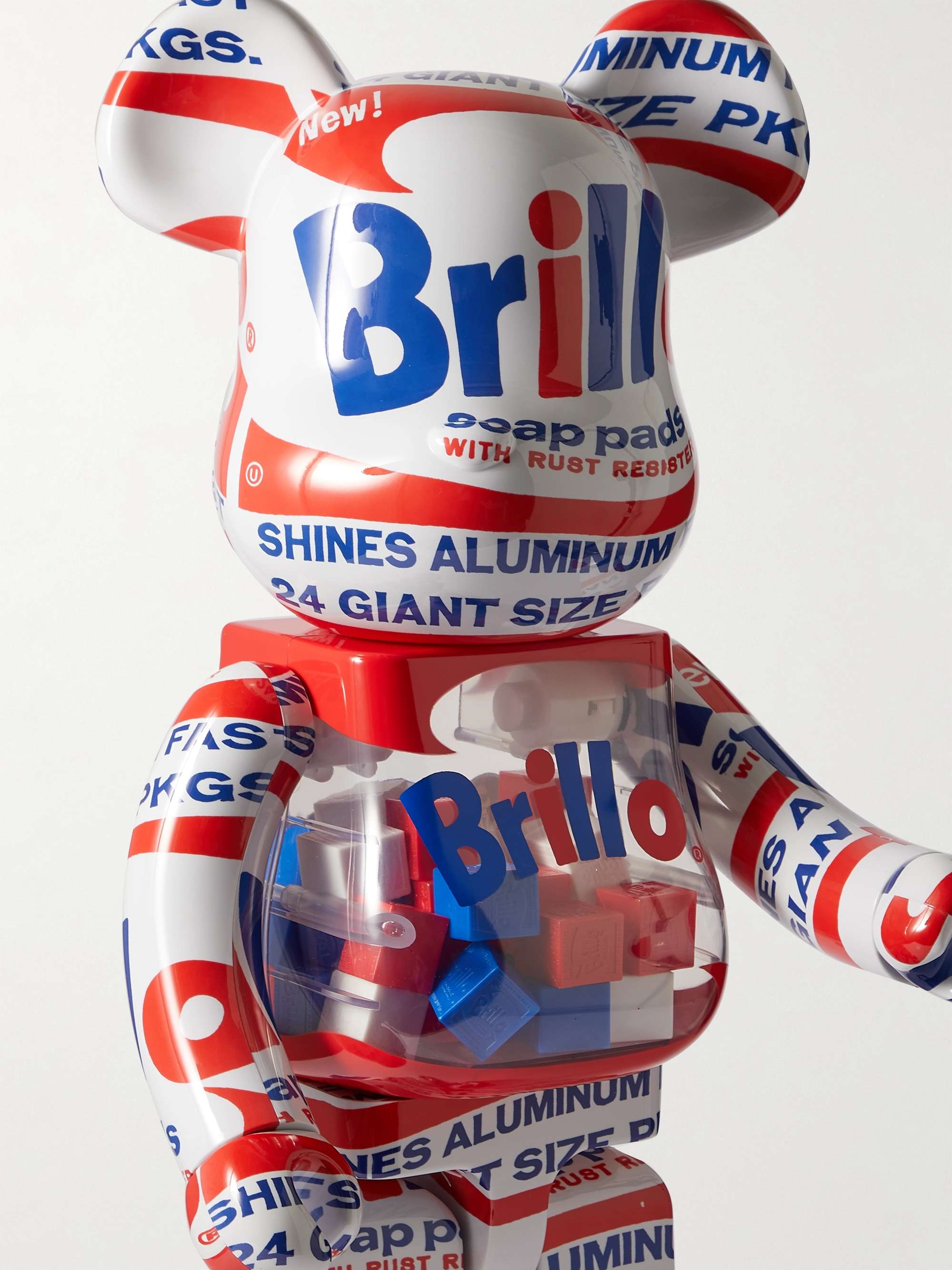 BE@RBRICK + Andy Warhol Brillo 1000% Printed PVC Figurine