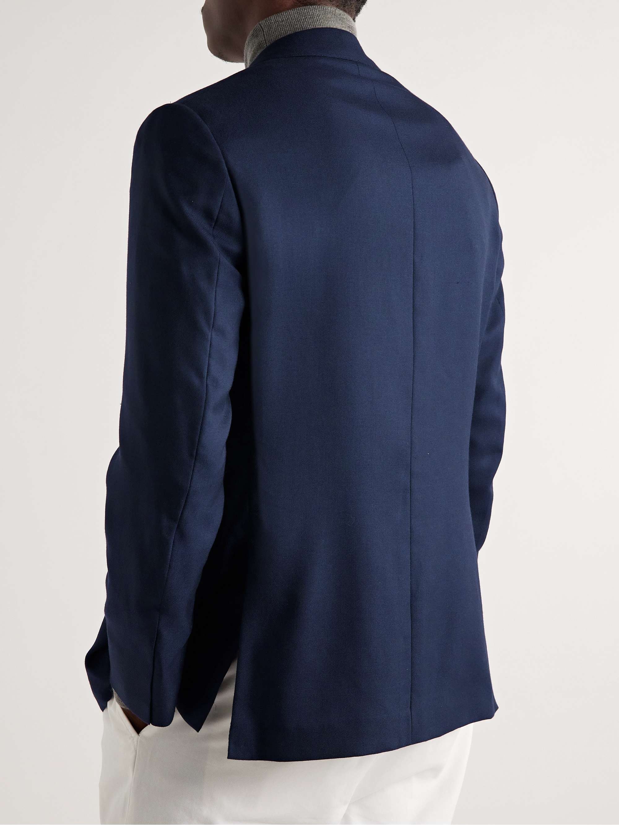 RALPH LAUREN PURPLE LABEL Kent Slim-Fit Double-Breasted Cashmere-Twill Blazer