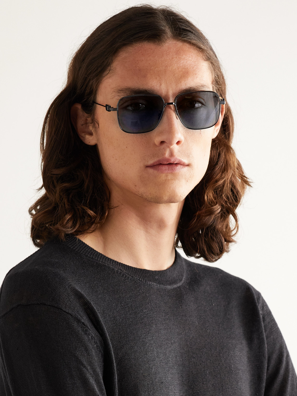 Shop Dior Cd Link N1u D-frame Titanium Sunglasses In Black