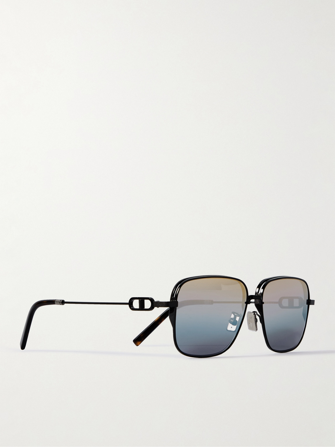 Shop Dior Cd Link N1u D-frame Titanium Sunglasses In Black