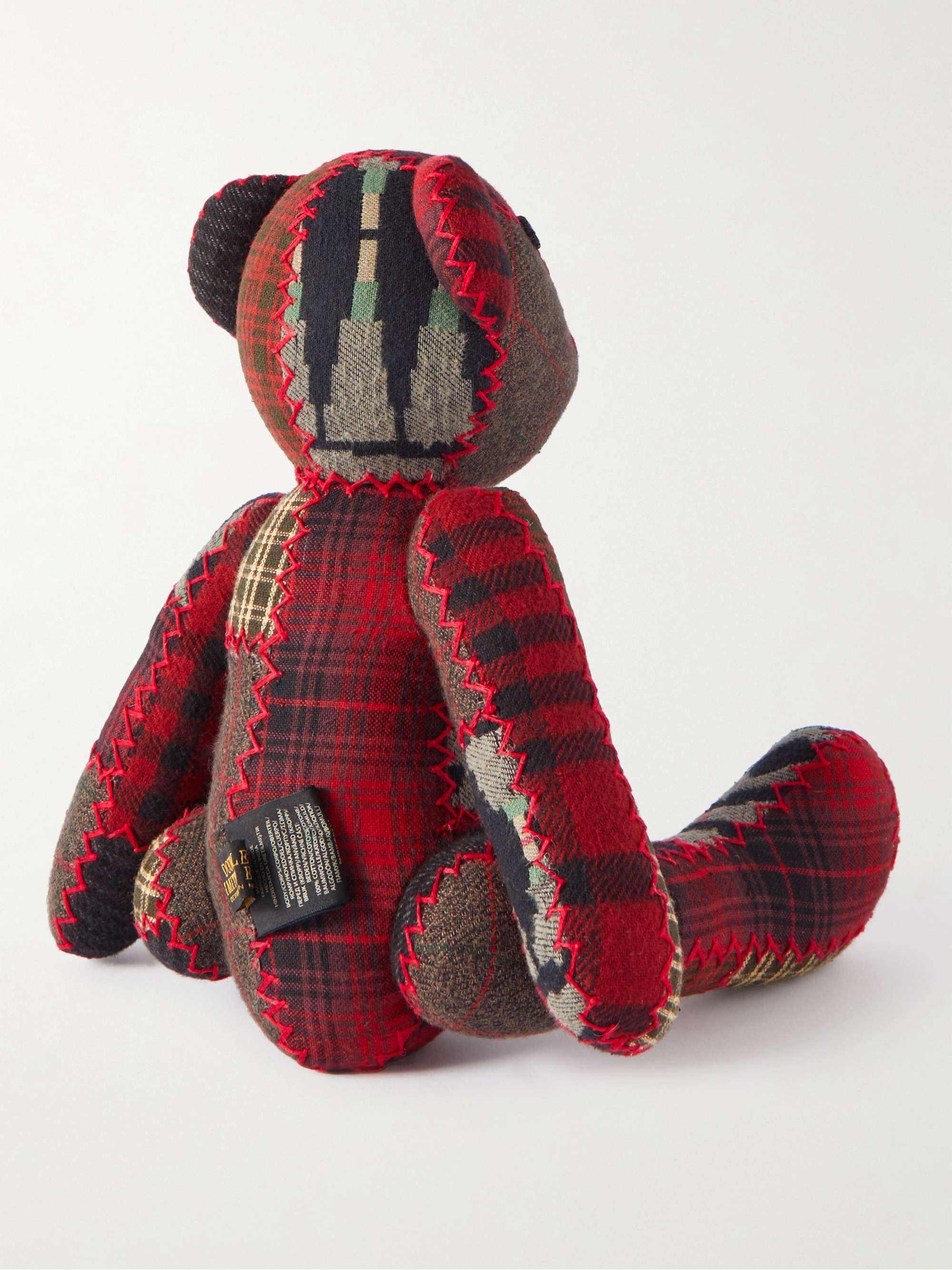 RRL Patchwork Cotton Teddy Bear