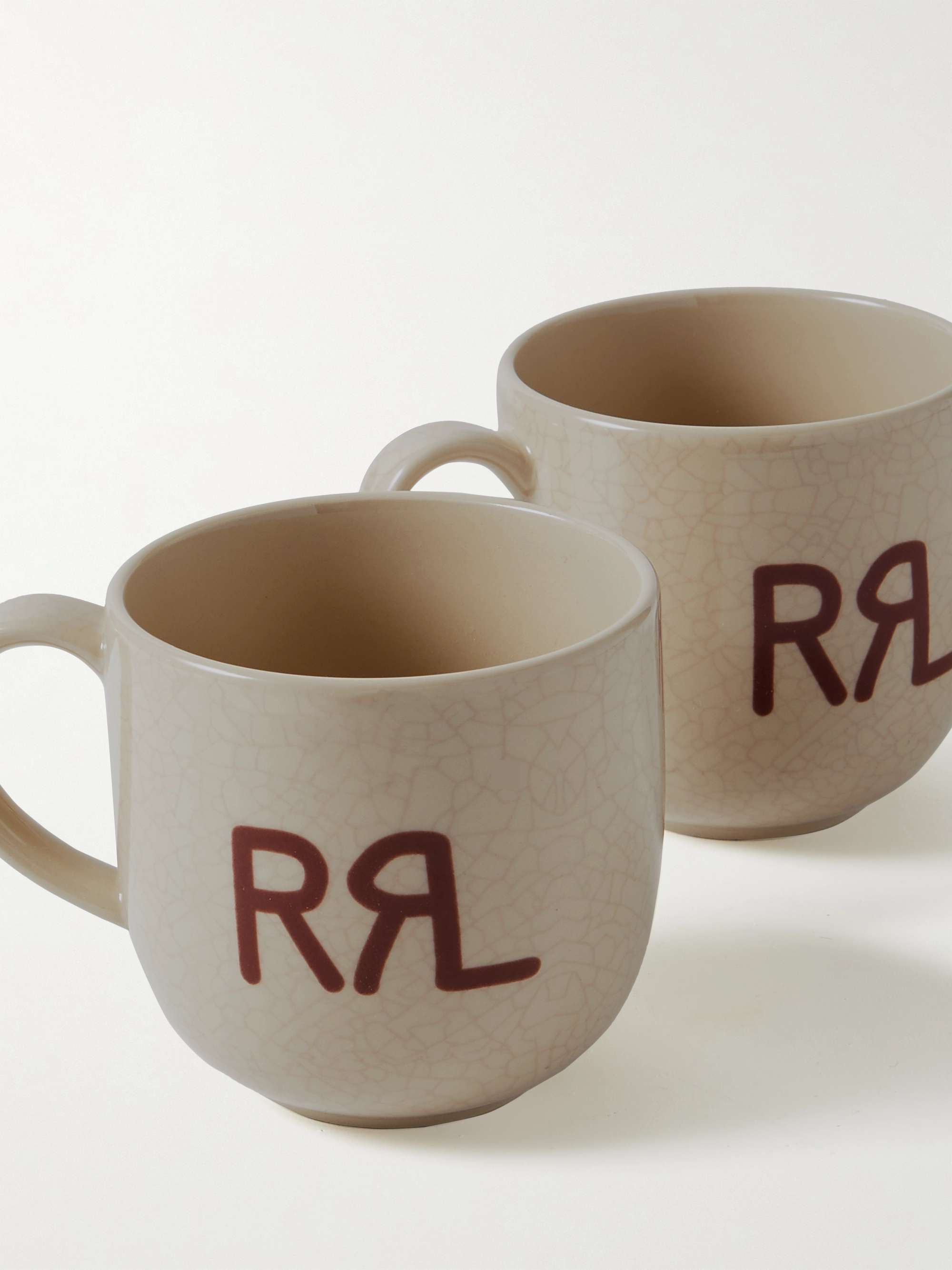 RRL Set of Four Logo-Print Stoneware Mugs