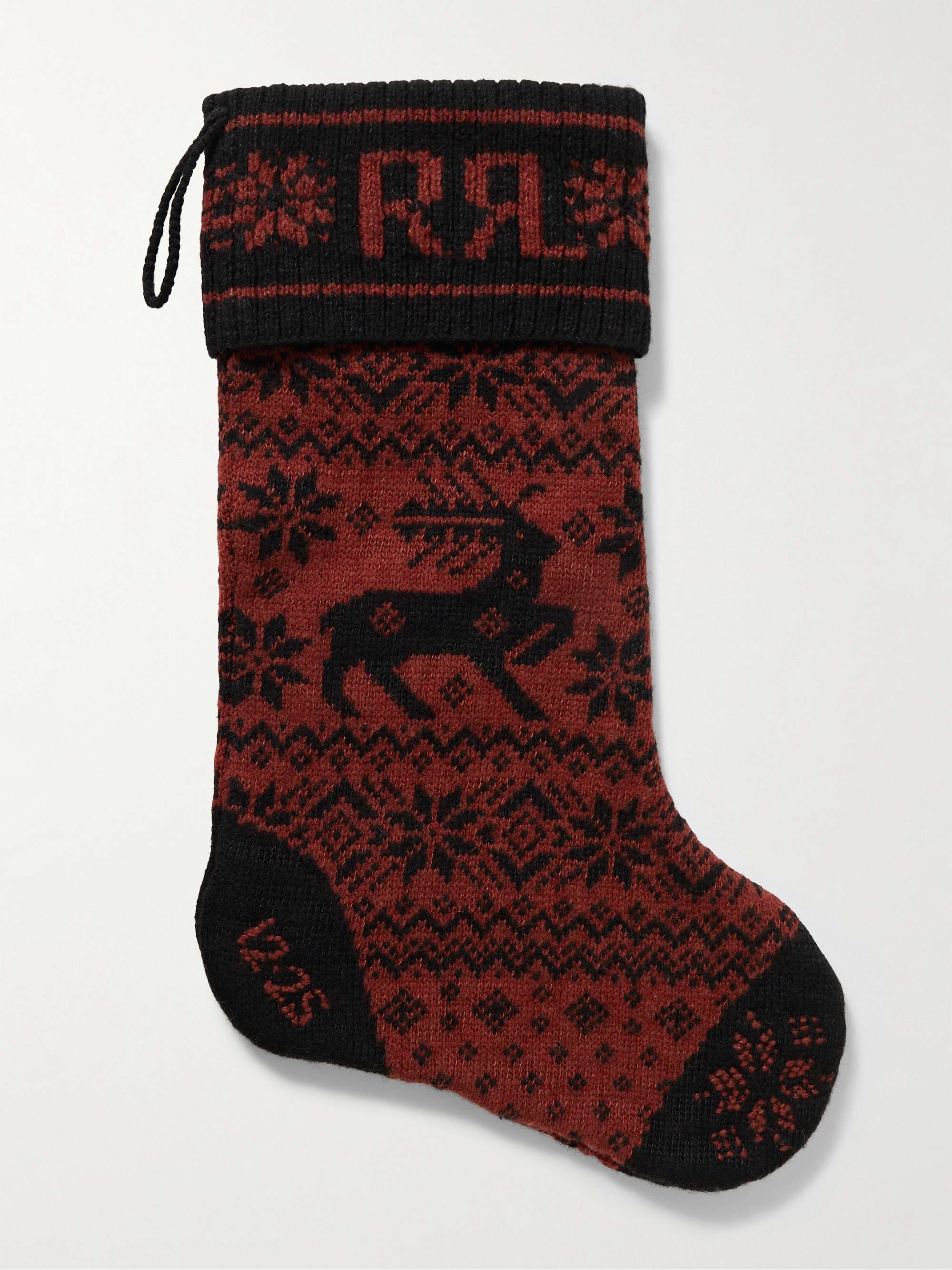 RRL Intarsia Linen and Wool-Blend Stocking
