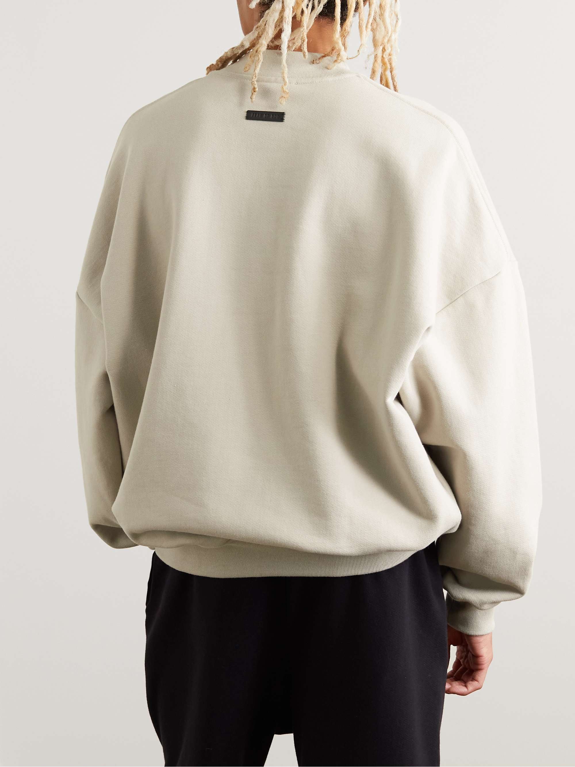 FEAR OF GOD Flocked Cotton-Jersey Sweatshirt