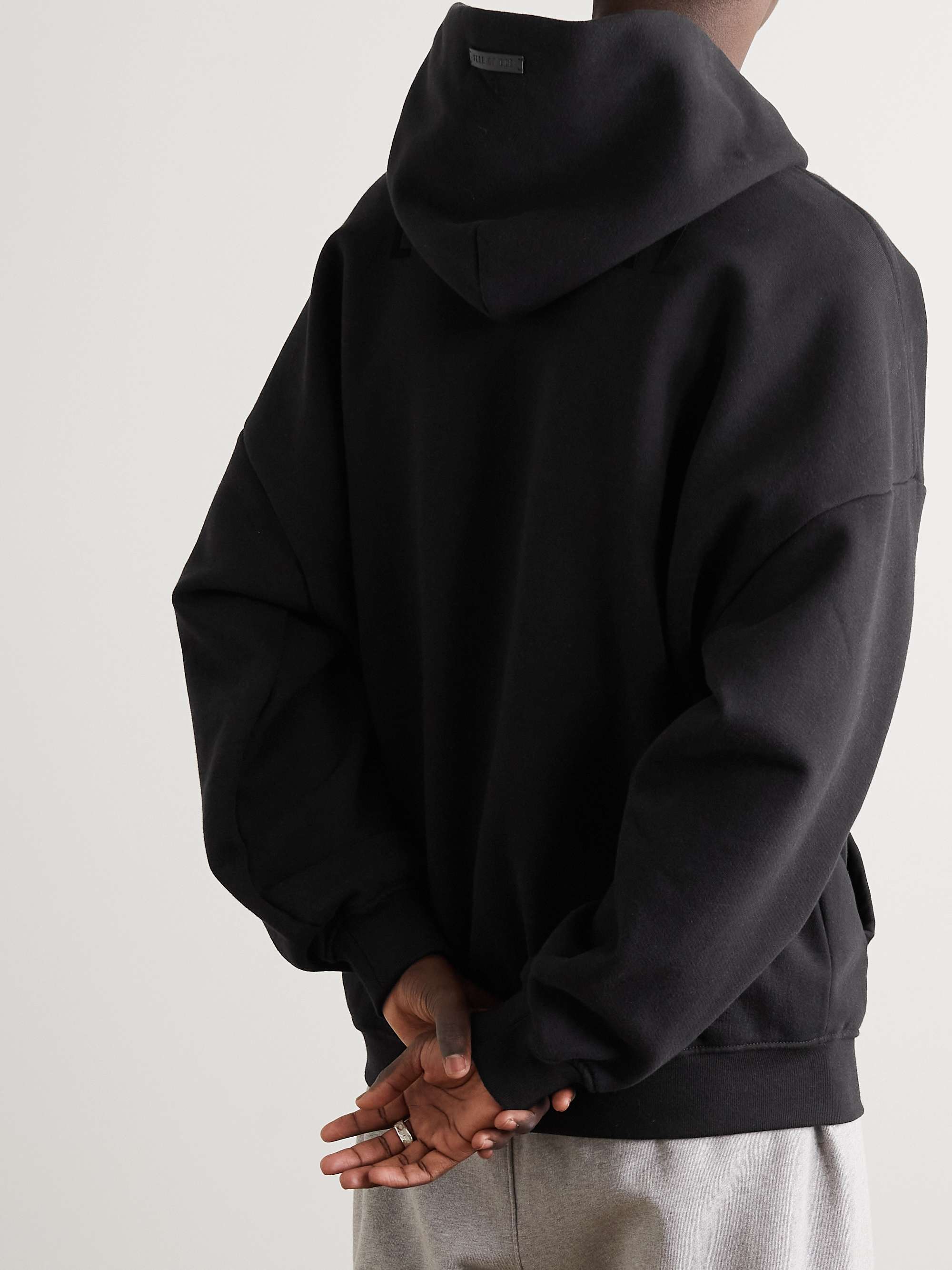 FEAR OF GOD Eternal Logo-Flocked Cotton-Jersey Hoodie