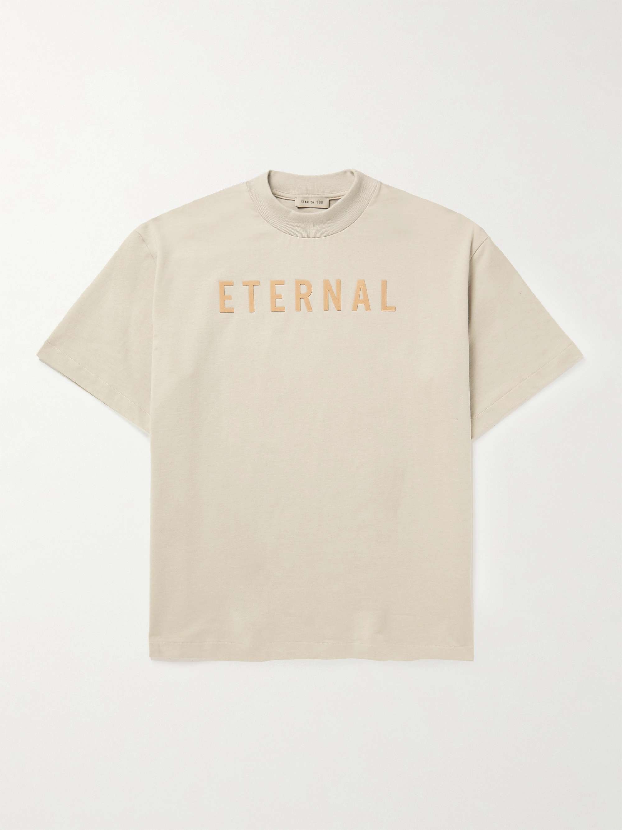 FEAR OF GOD Logo-Flocked Cotton-Jersey T-Shirt