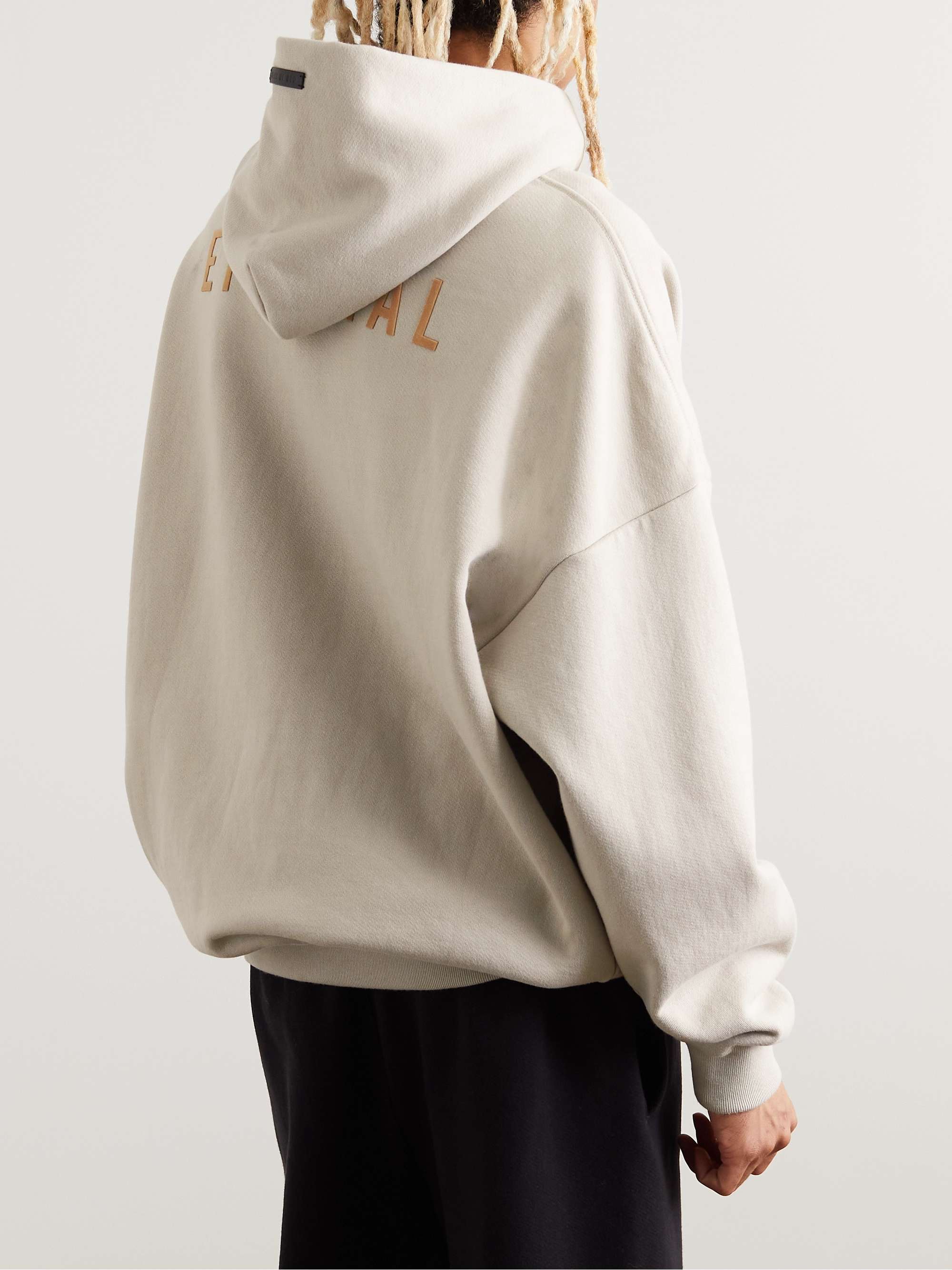 FEAR OF GOD Eternal Logo-Flocked Cotton-Jersey Hoodie