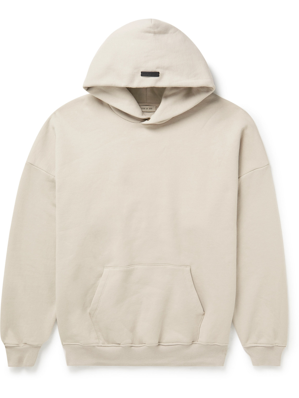 FEAR OF GOD ETERNAL LOGO-FLOCKED COTTON-JERSEY HOODIE