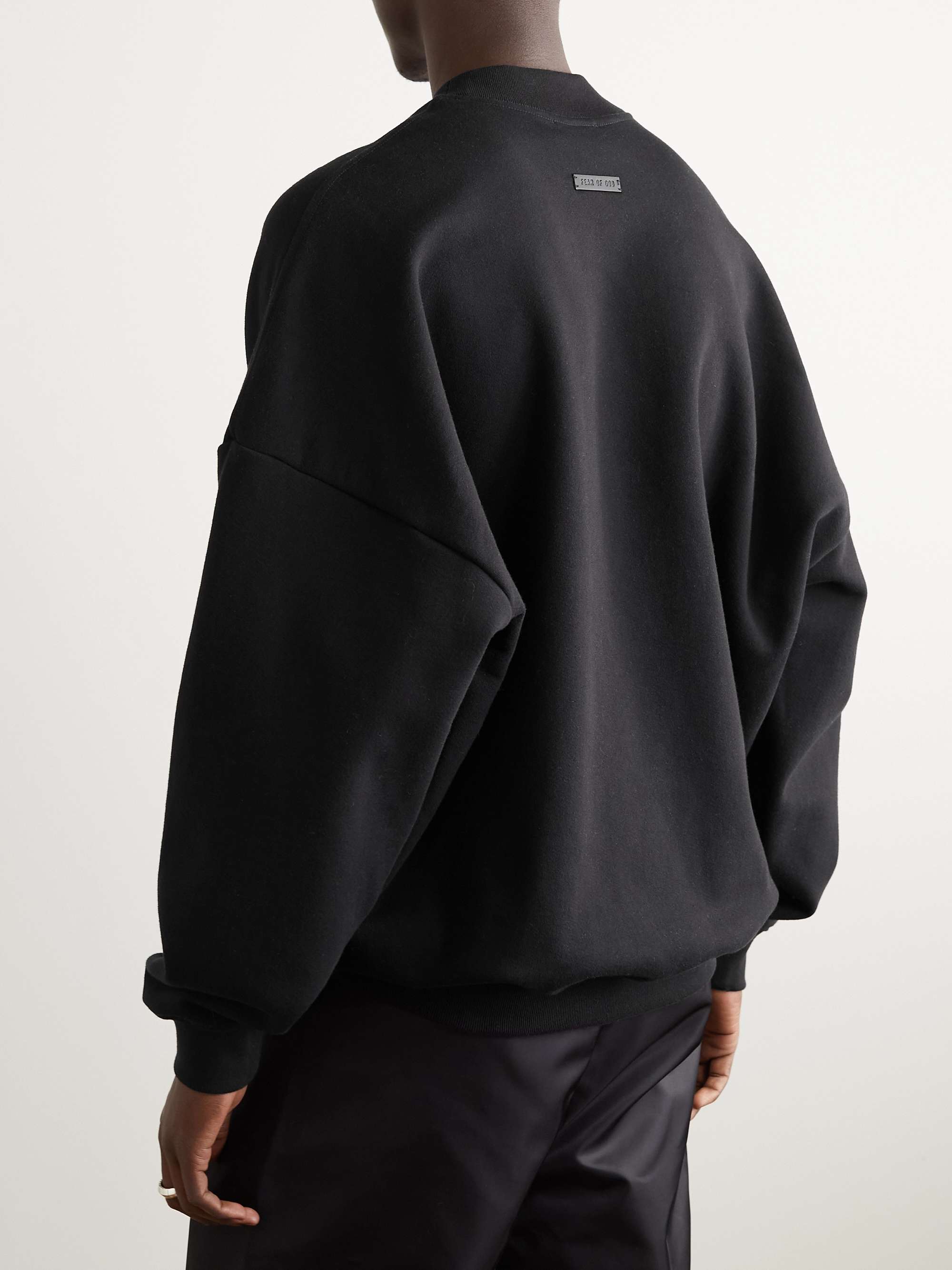 FEAR OF GOD Flocked Cotton-Jersey Sweatshirt